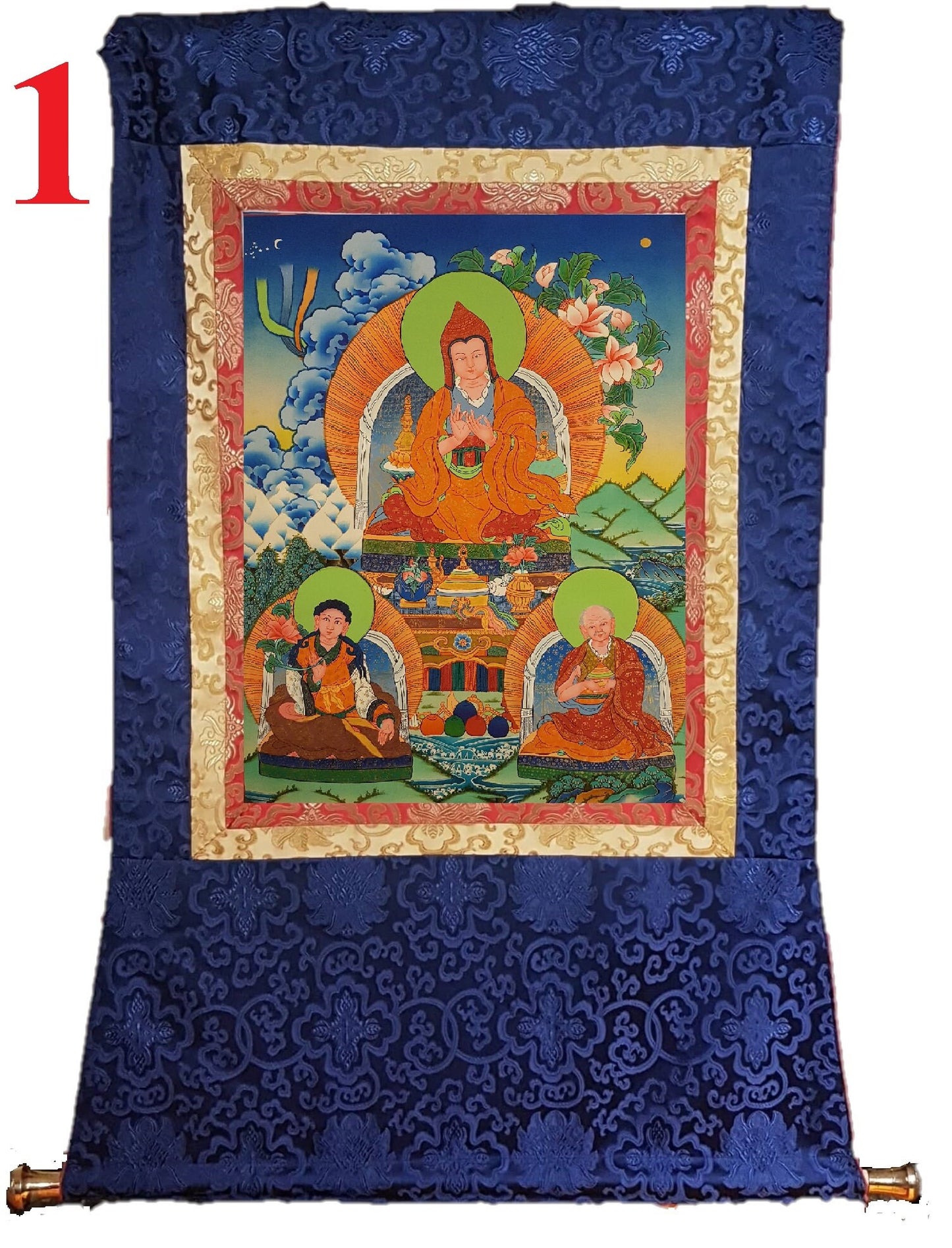 8. Atisa Dipankara Srijnana Thanka (Thangka). Free Brocade / Free Shipping.