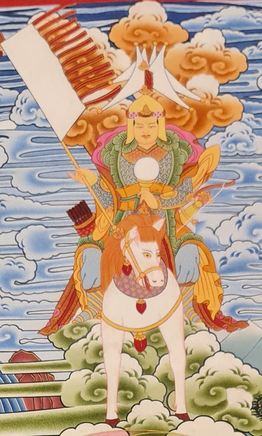 279. Yungdrung Bon Tradition Shenlha Okar Shiwa Okar (Thanka) Thangka. Free Shipping.