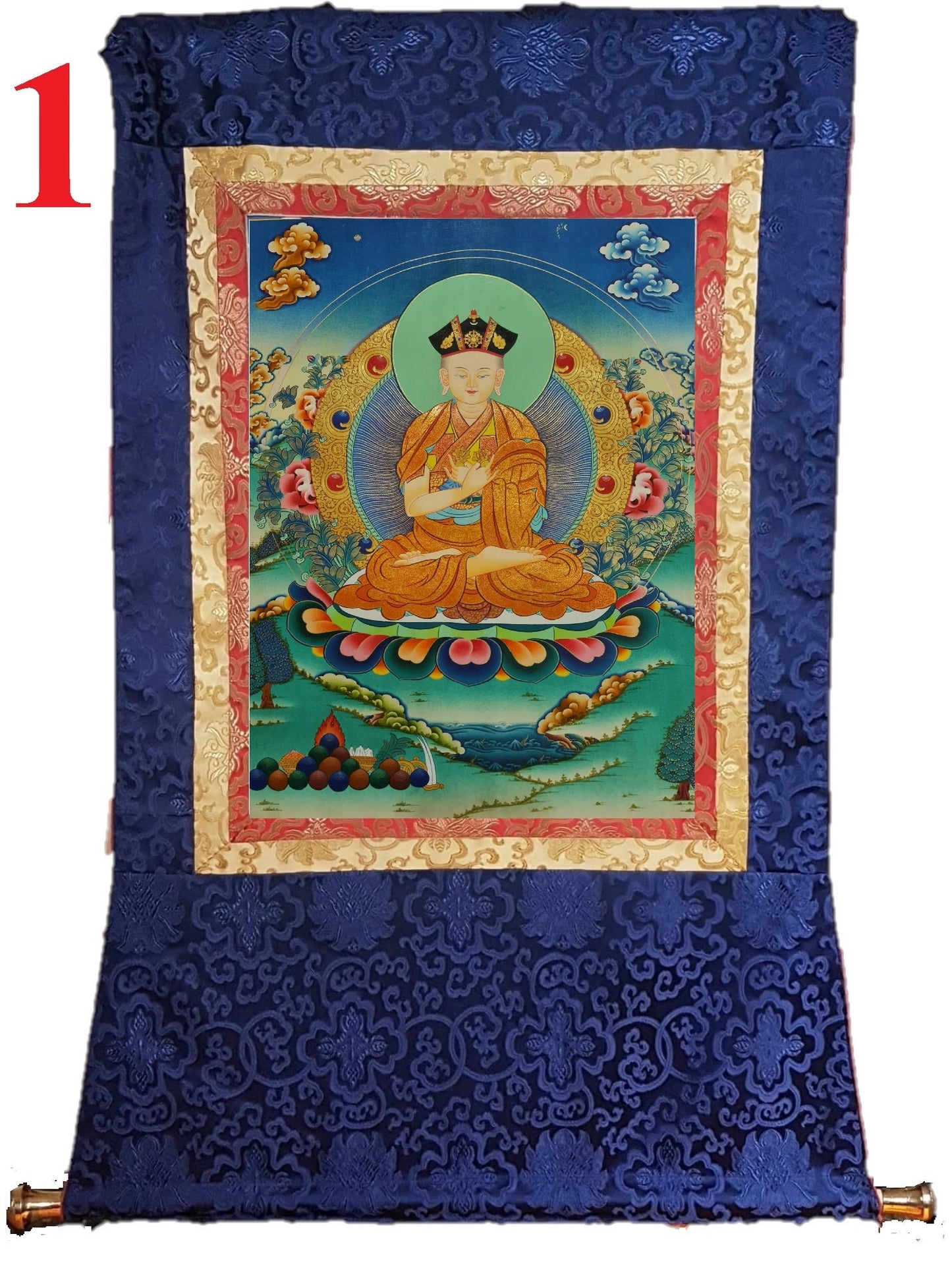 251. The 8th Karmapa Mikyo Dorje. Free Brocade / Free Shipping.