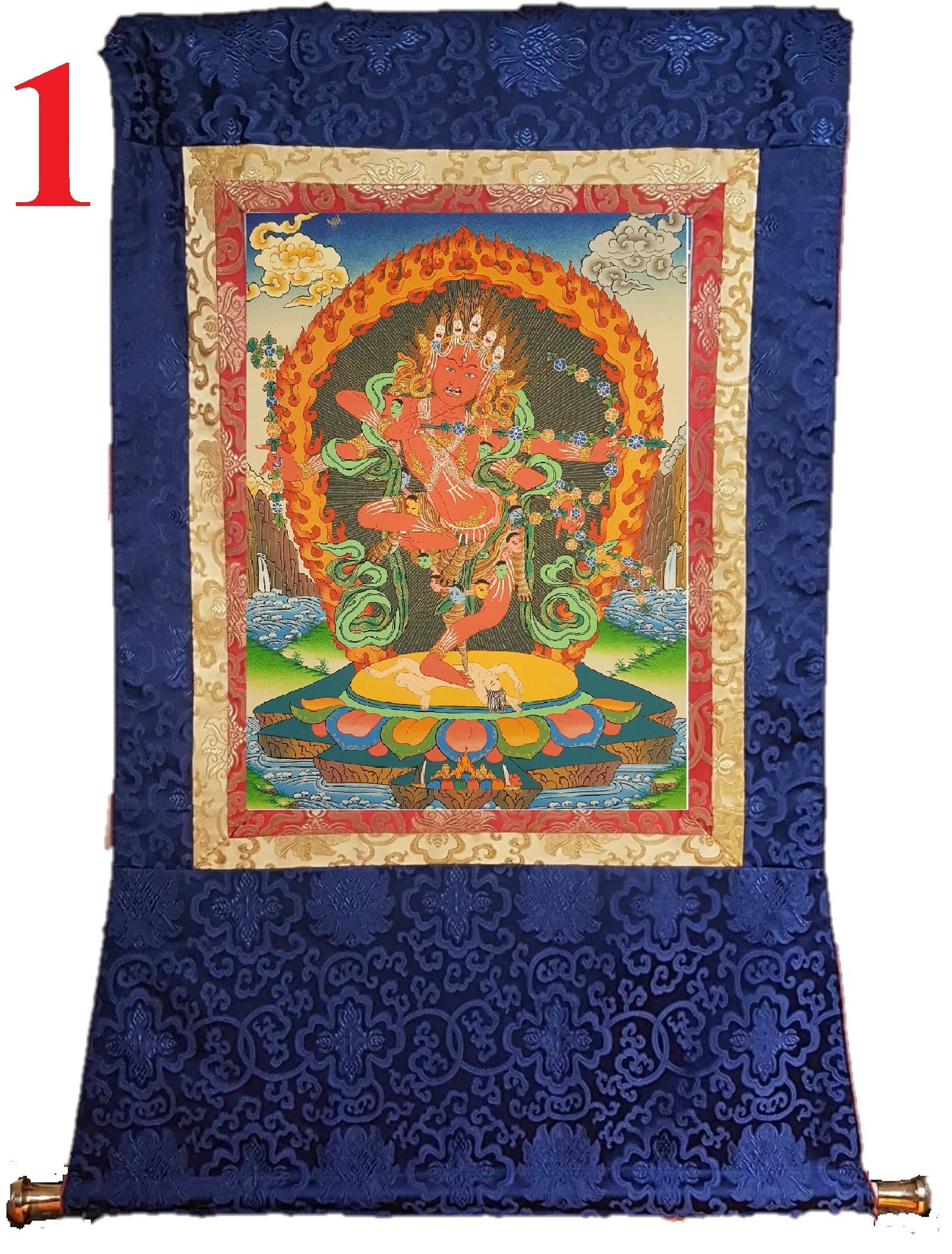 74. Kurukulla Thangka (Thanka). Free Brocade / Free Shipping.
