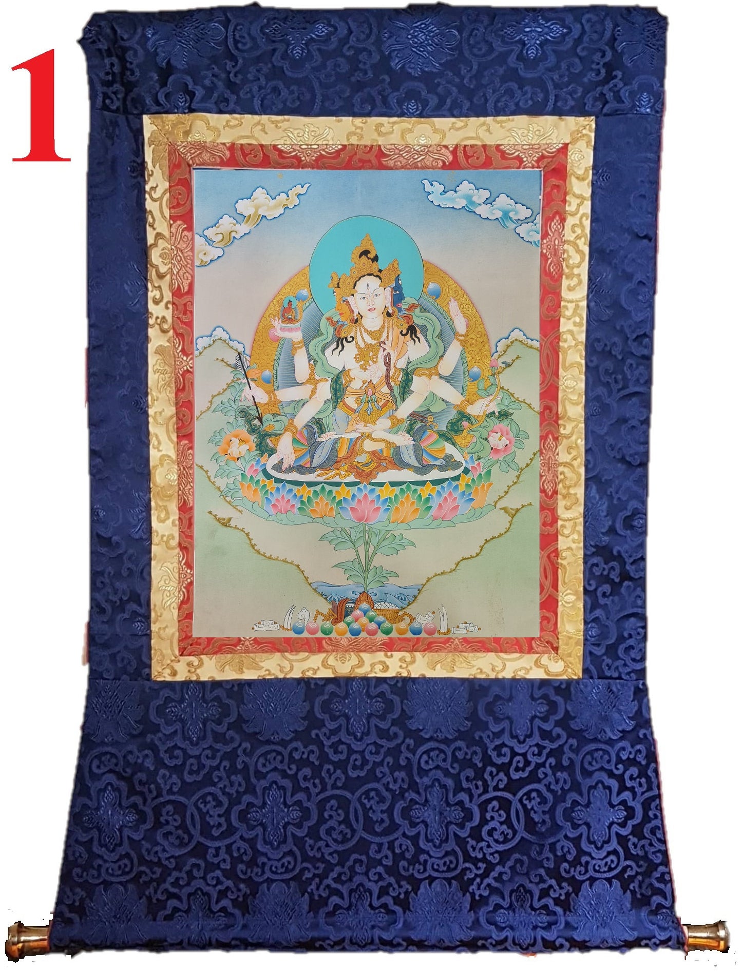 165. Namgyalma Thangka (Thanka). Free Brocade / Free Shipping.