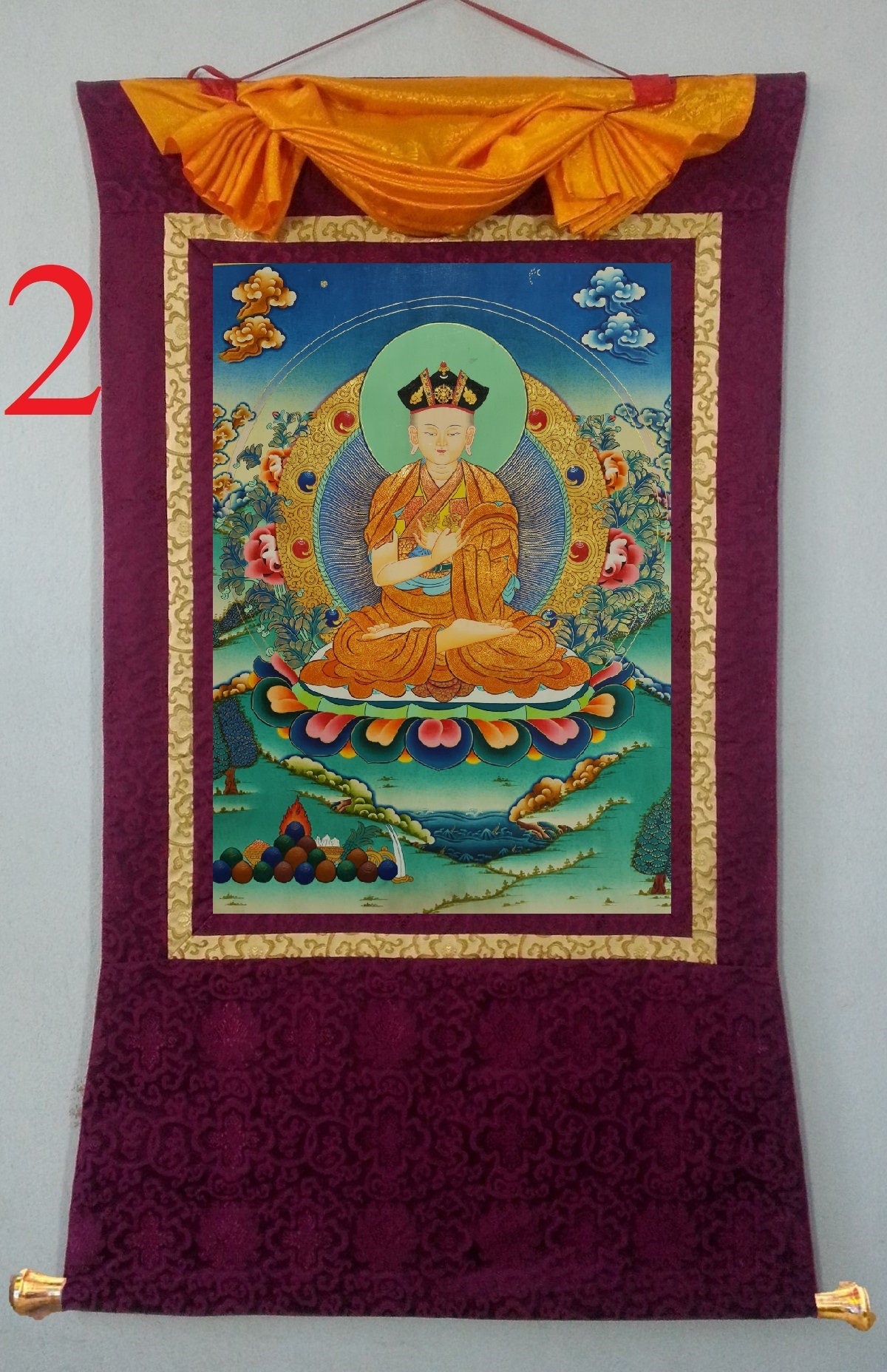 251. The 8th Karmapa Mikyo Dorje. Free Brocade / Free Shipping.