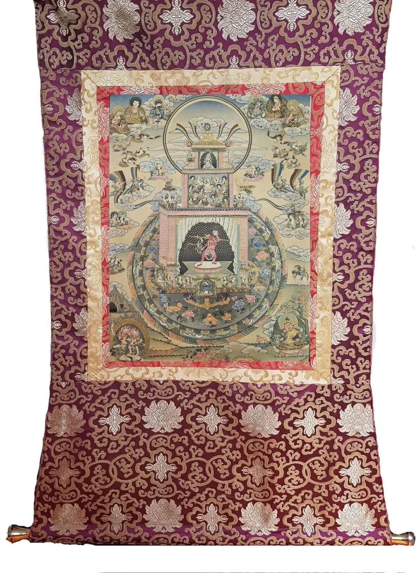 372. Vajrayogini Mandala Thangka (Thanka). Free Brocade / Free Shipping.