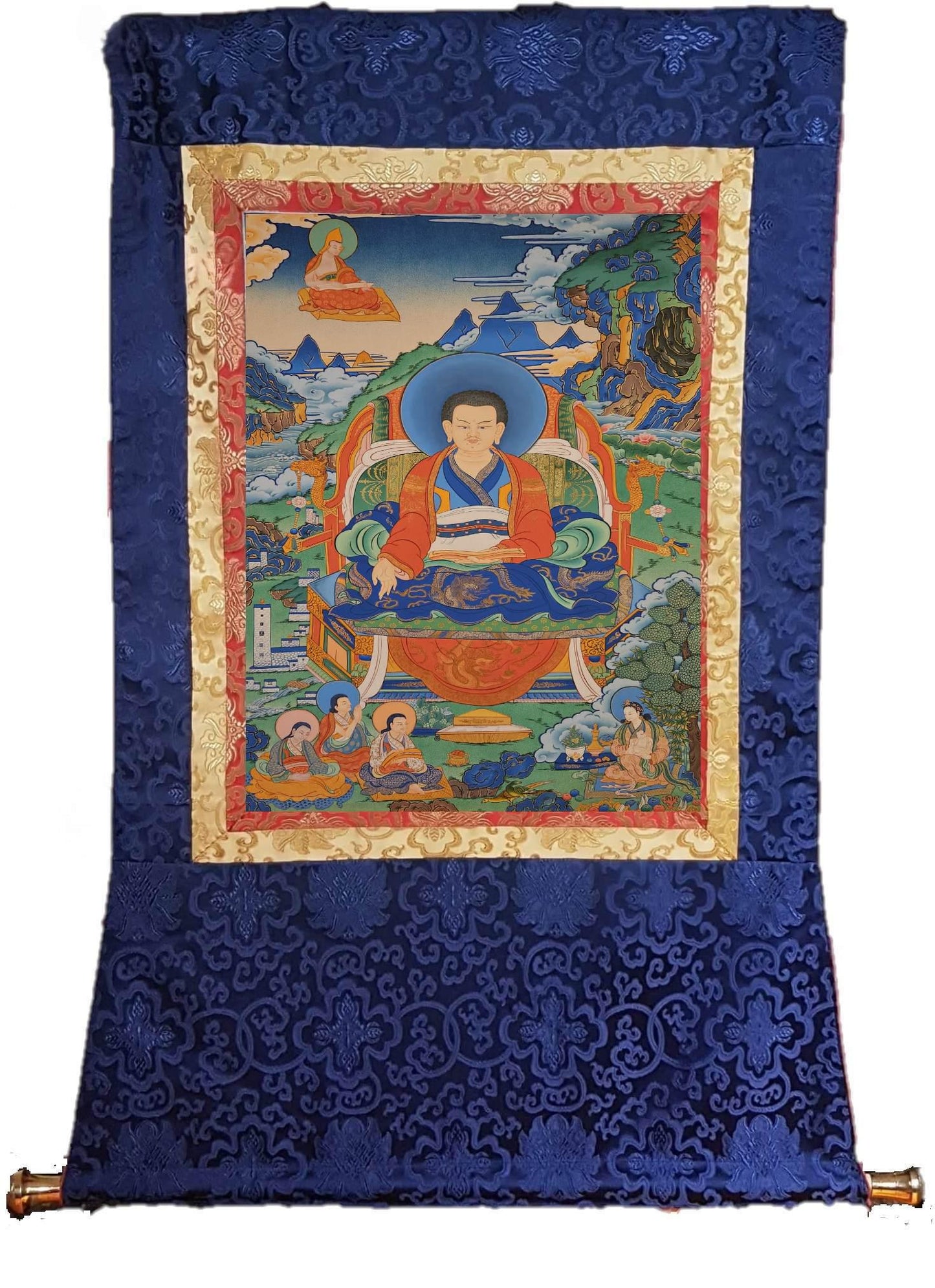 202. Marpa Lotsawa Thangka (Thanka). Free Brocade / Free Shipping.