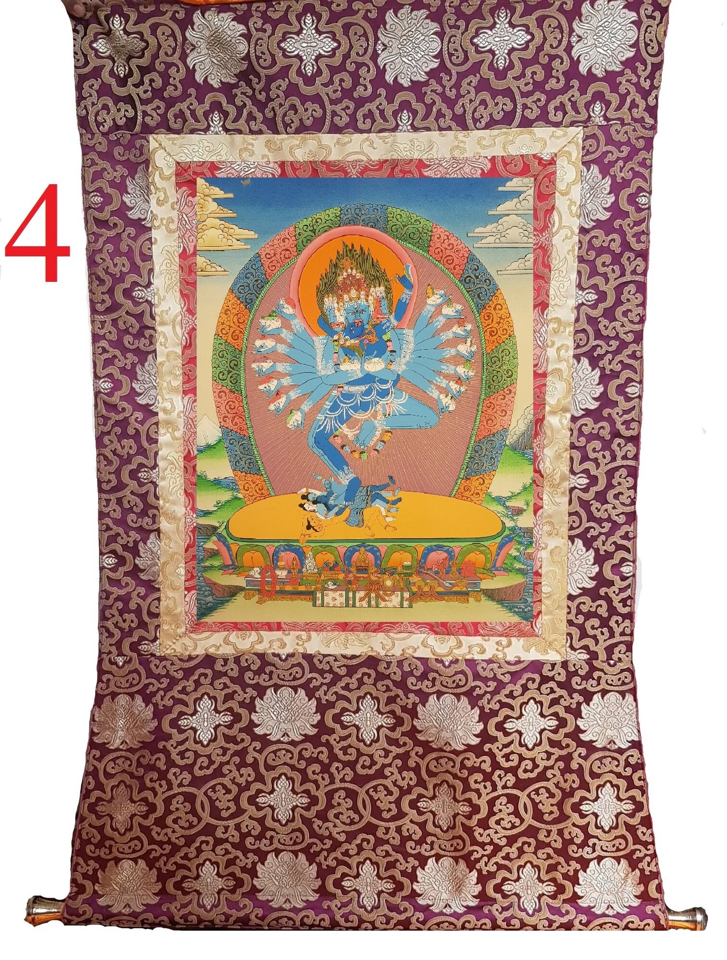 71. Shri Hevajra Thangka (Thanka). Free Brocade / Free Shipping.