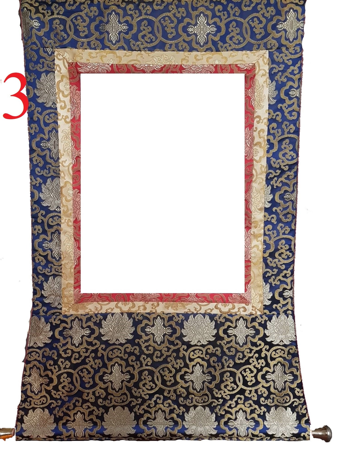 290. Japanese Style Guanyin (Quan Yin) Avalokitesvara Chenrezig Thangka (Thanka). Free Brocade / Free Shipping.
