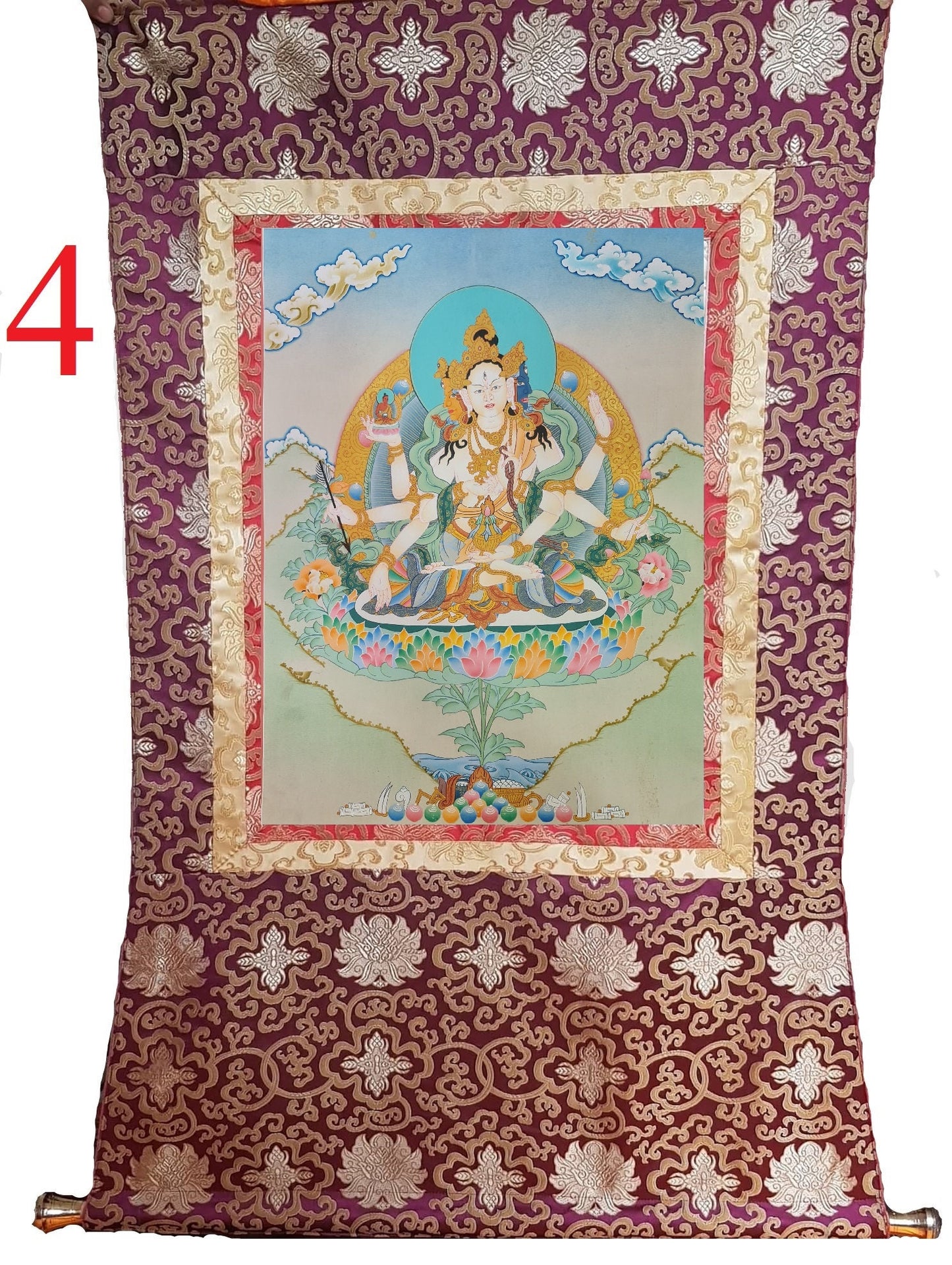 165. Namgyalma Thangka (Thanka). Free Brocade / Free Shipping.