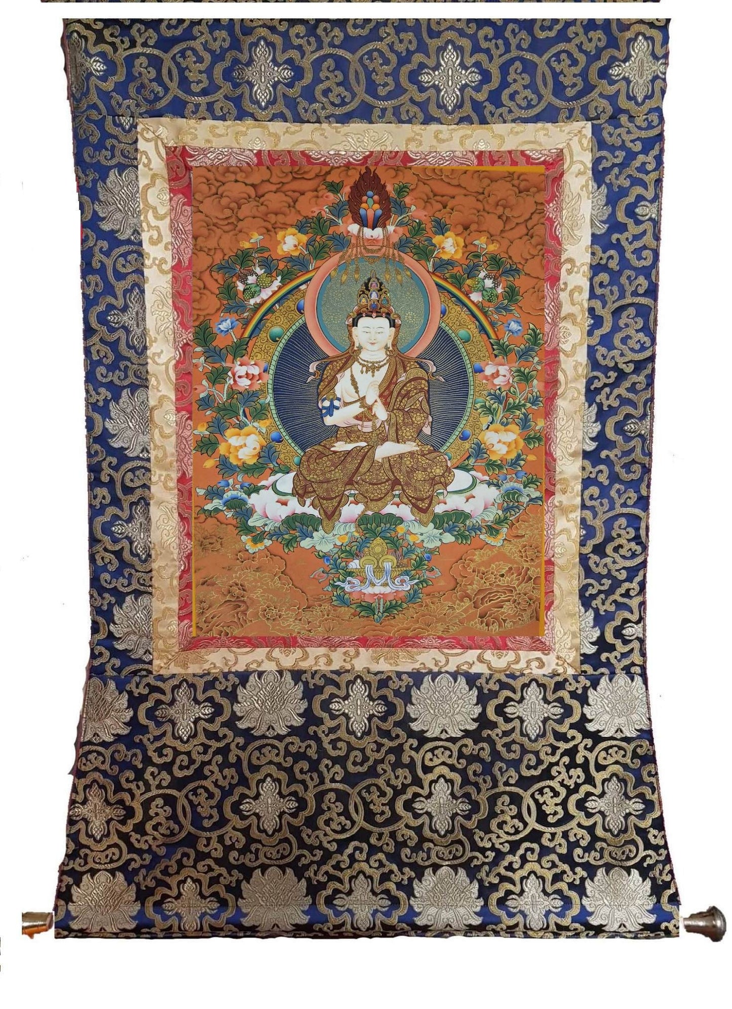 340. High Quality Vairocana Buddha Japanese Style Art Thangka (Thanka). Free Shipping / Free Brocade.