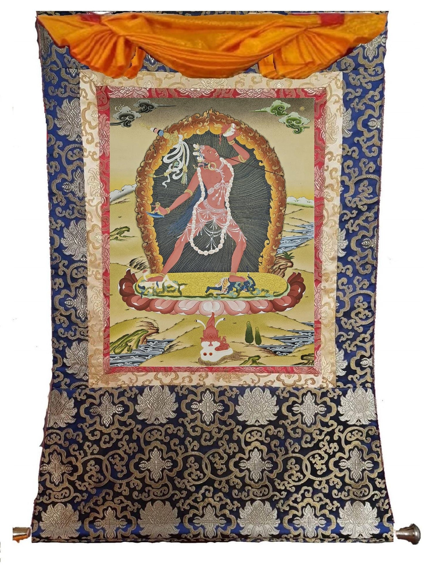 395. Vajrayogini Thangka (Thanka). Free Brocade / Free Shipping.