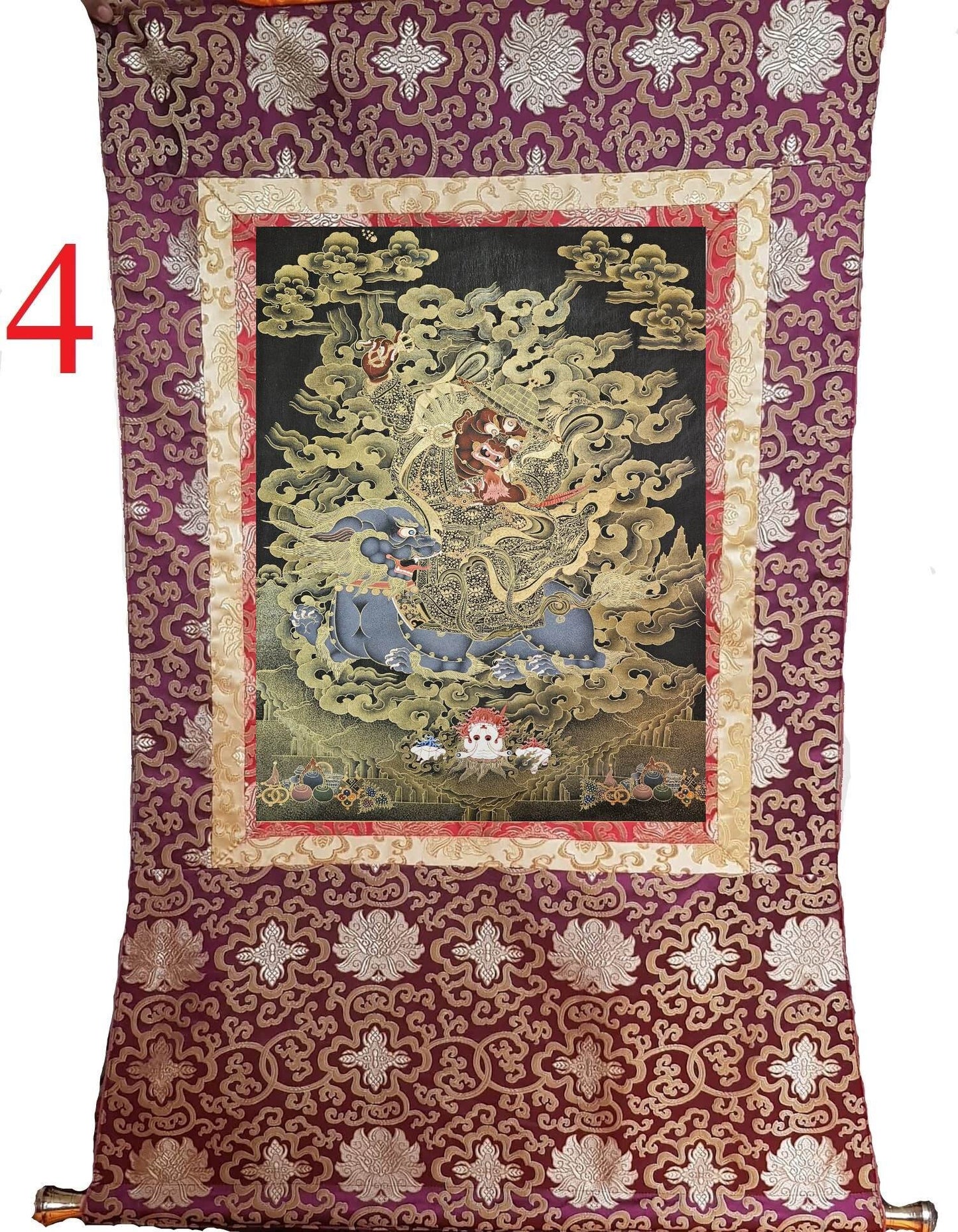 275. Damchan Dorje Legpa Thangka (Thanka). Free Brocade / Free Shipping.