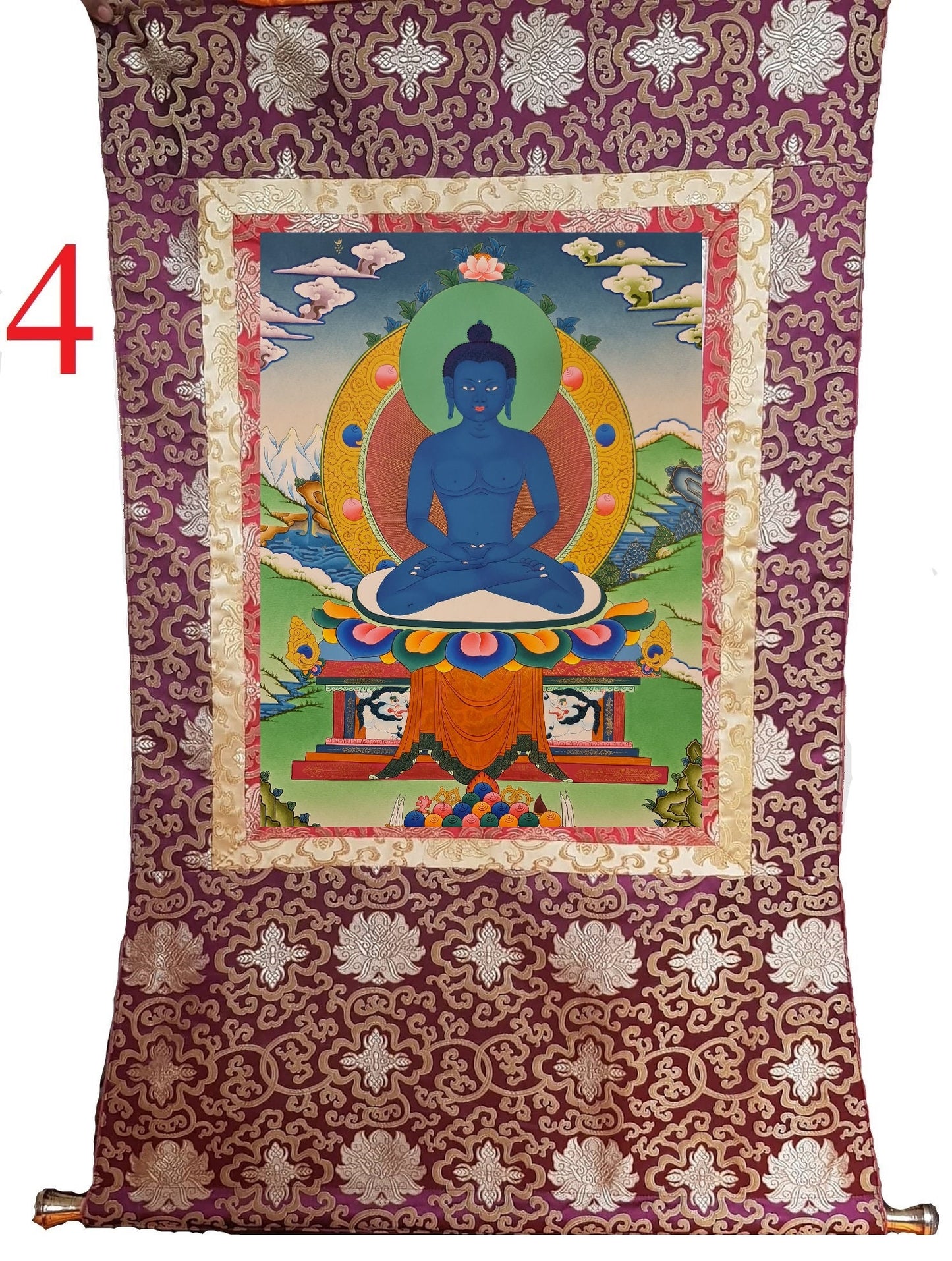 104. Samantabhadra Thangka (Thanka). Free Brocade / Free Shipping.