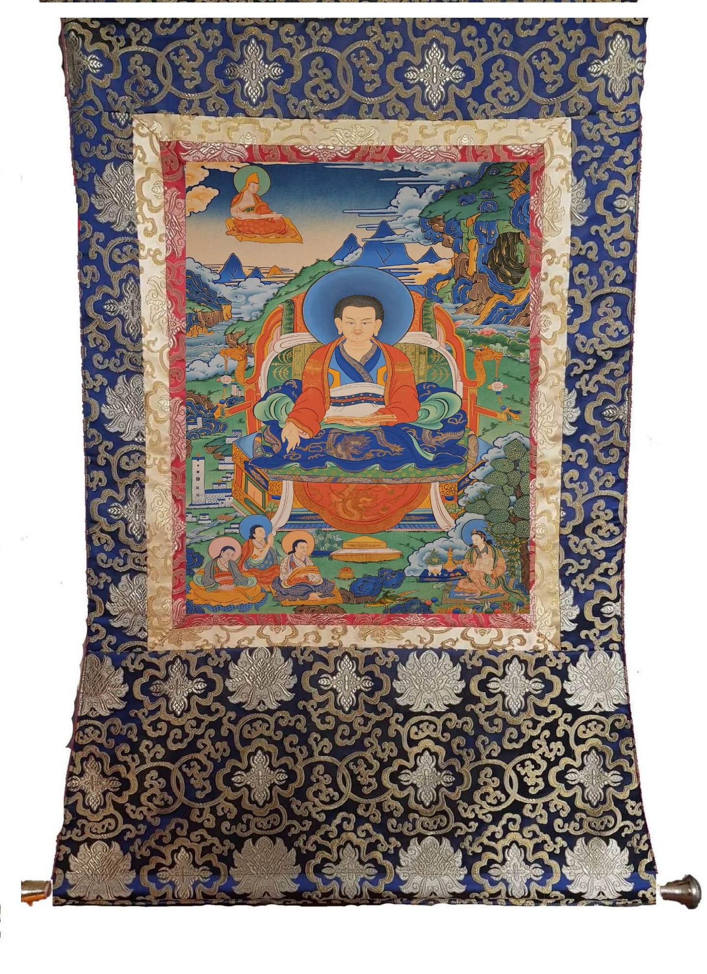 202. Marpa Lotsawa Thangka (Thanka). Free Brocade / Free Shipping.
