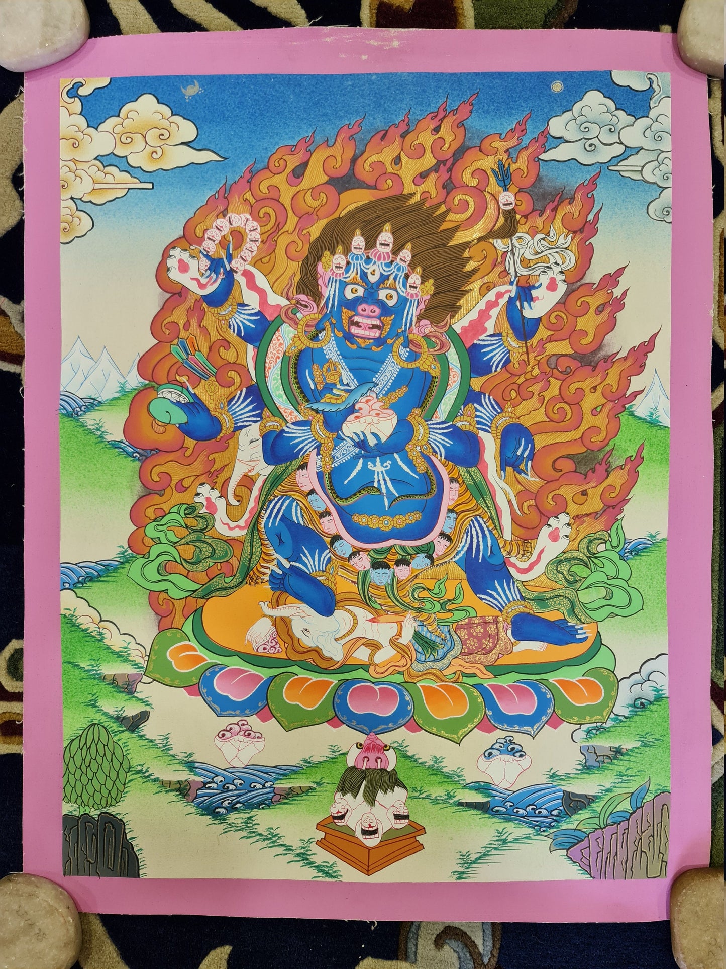 51. Mahakala Thanka (Thangka). Free Brocade / Free Shipping.