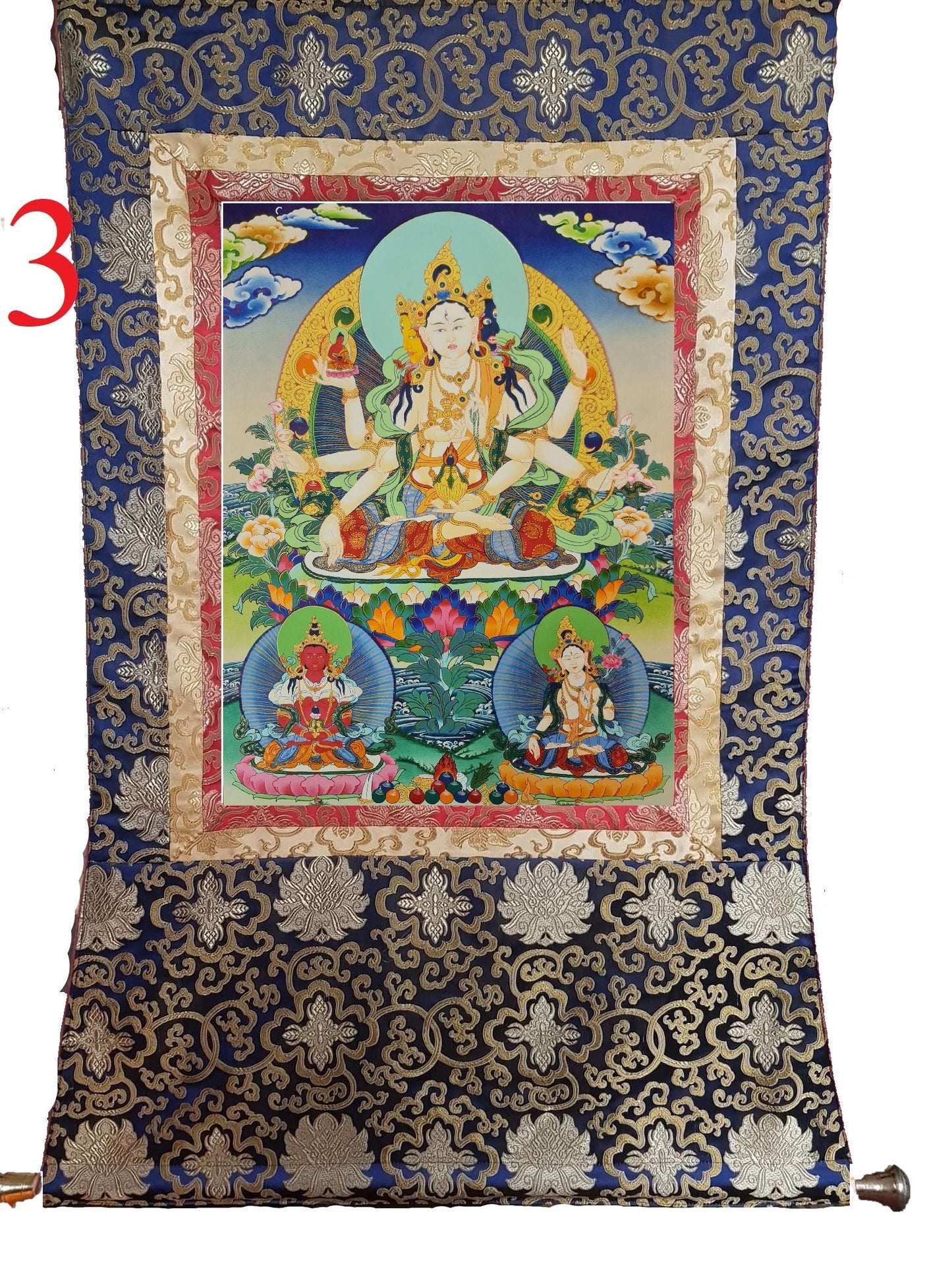 166. Namgyalma Thangka (Thanka). Free Brocade / Free Shipping.