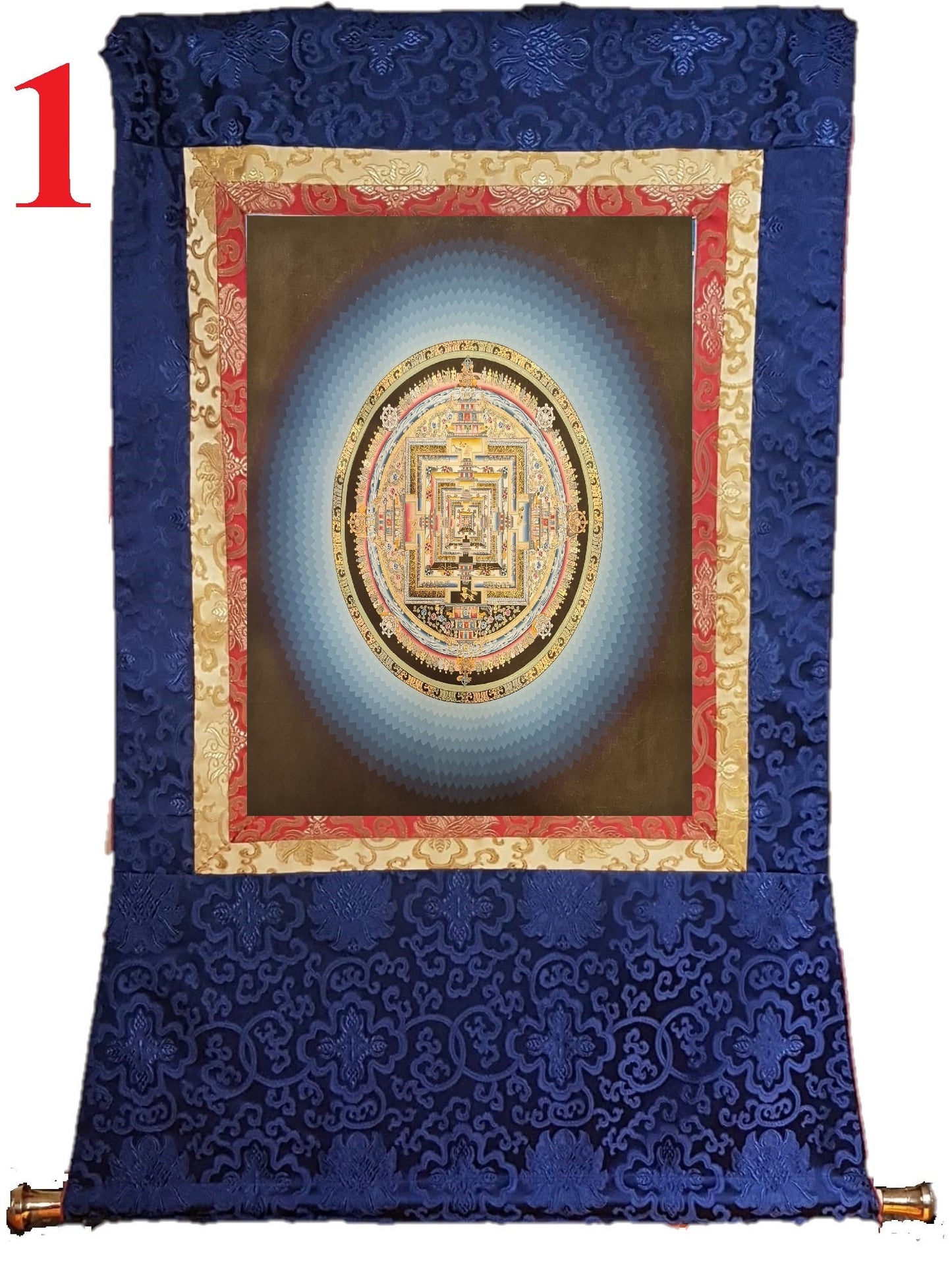 146. Kalachakra Mandala Thangka (Thanka). Free Brocade / Free Shipping.