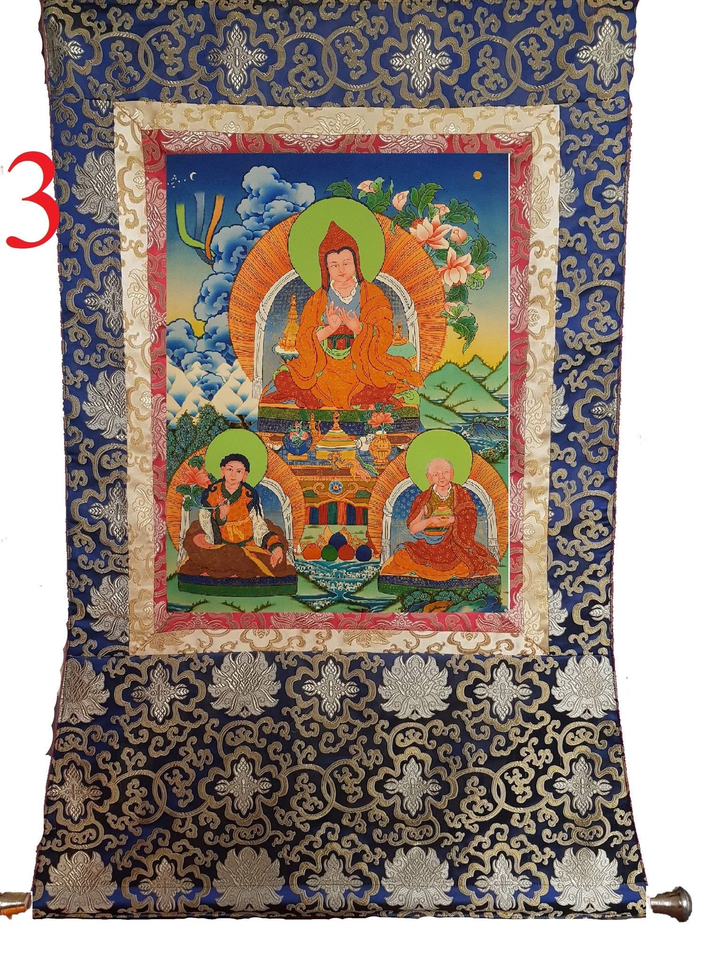 8. Atisa Dipankara Srijnana Thanka (Thangka). Free Brocade / Free Shipping.