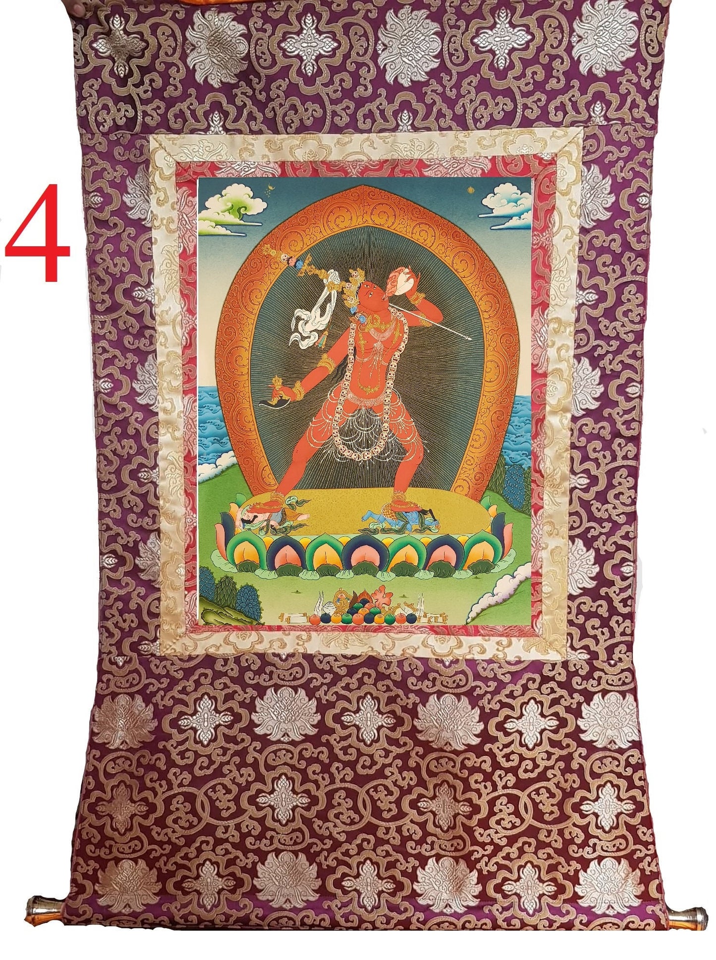 141. Vajrayogini Thangka (Thanka). Free Brocade / Free Shipping.