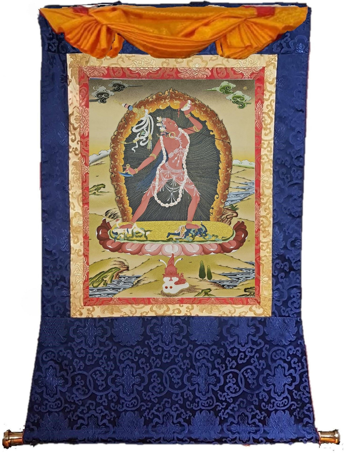 395. Vajrayogini Thangka (Thanka). Free Brocade / Free Shipping.