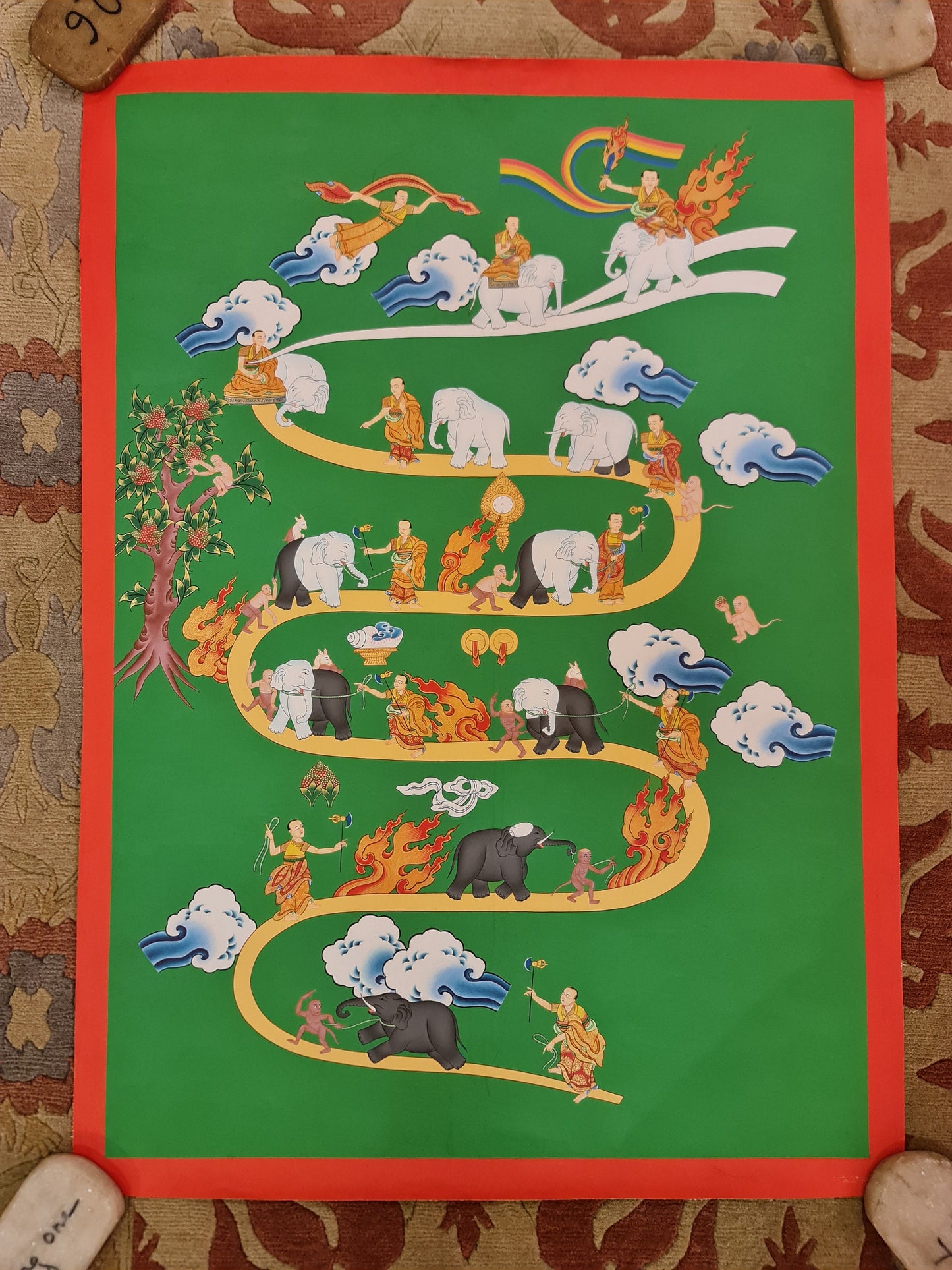 205. Samatha (Way to Heaven) Thangka (Thanka). Free Brocade / Free Shipping.