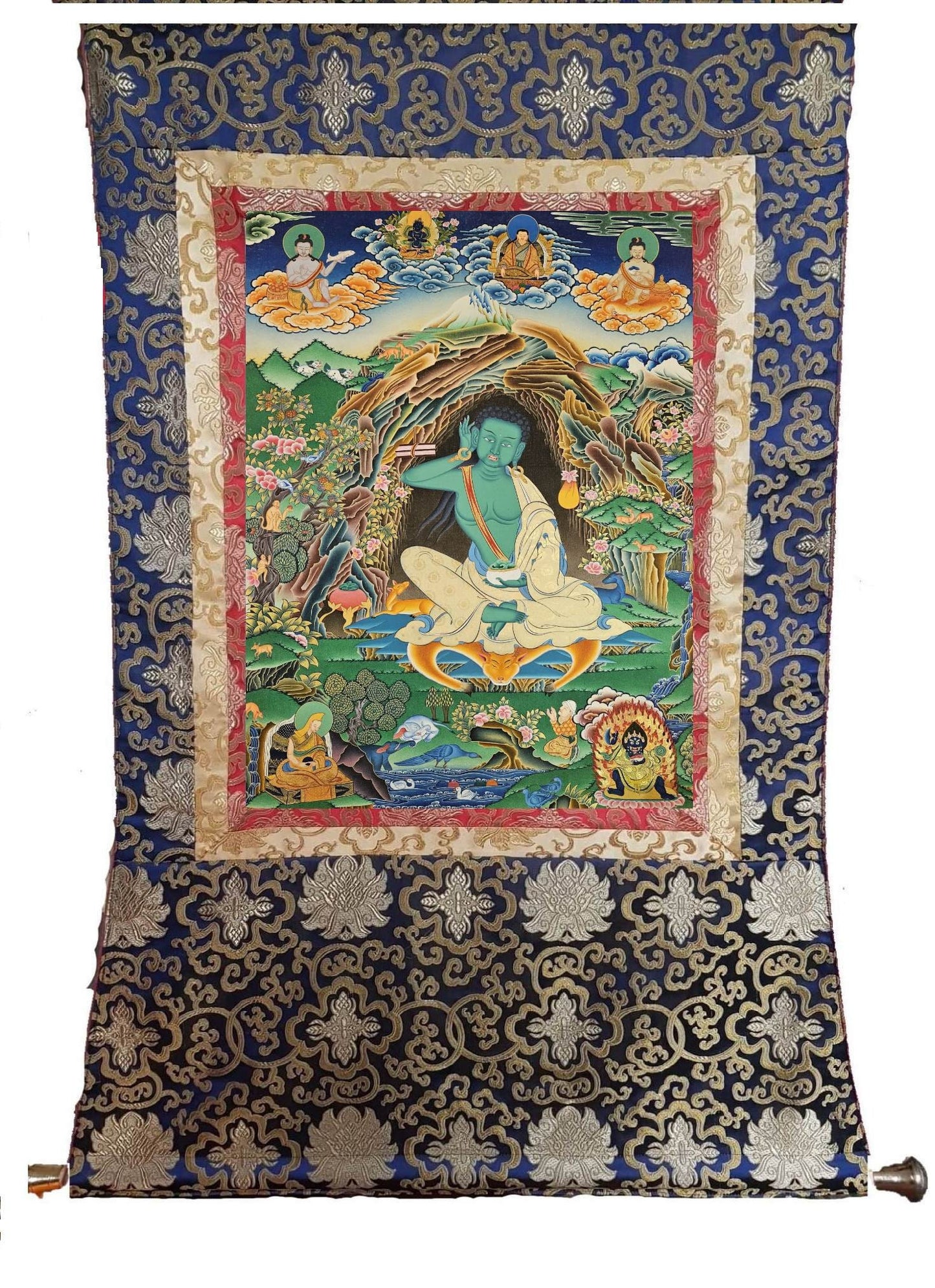323. Milarepa Thangka (Thanka). Free Brocade / Free Shipping.