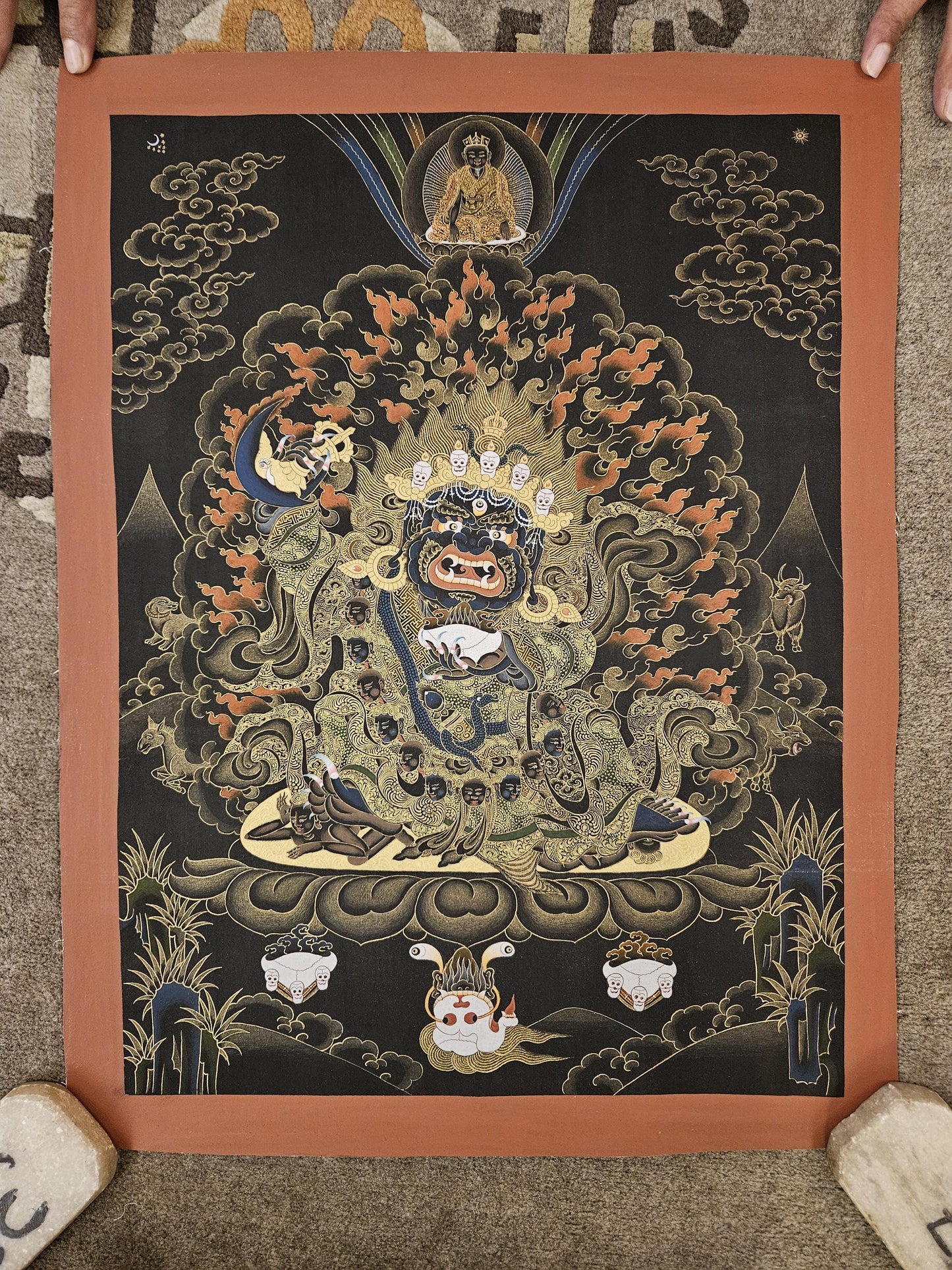 198. Dorje Bernagchen Thangka (Thanka). Free Brocade / Free Shipping.