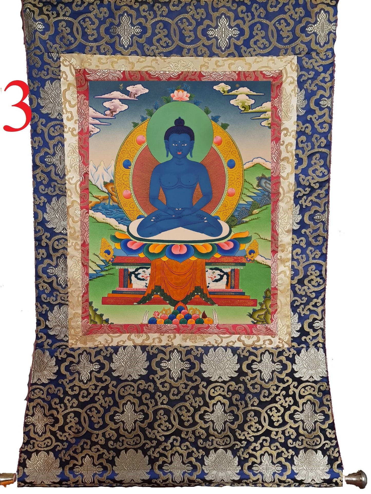 104. Samantabhadra Thangka (Thanka). Free Brocade / Free Shipping.