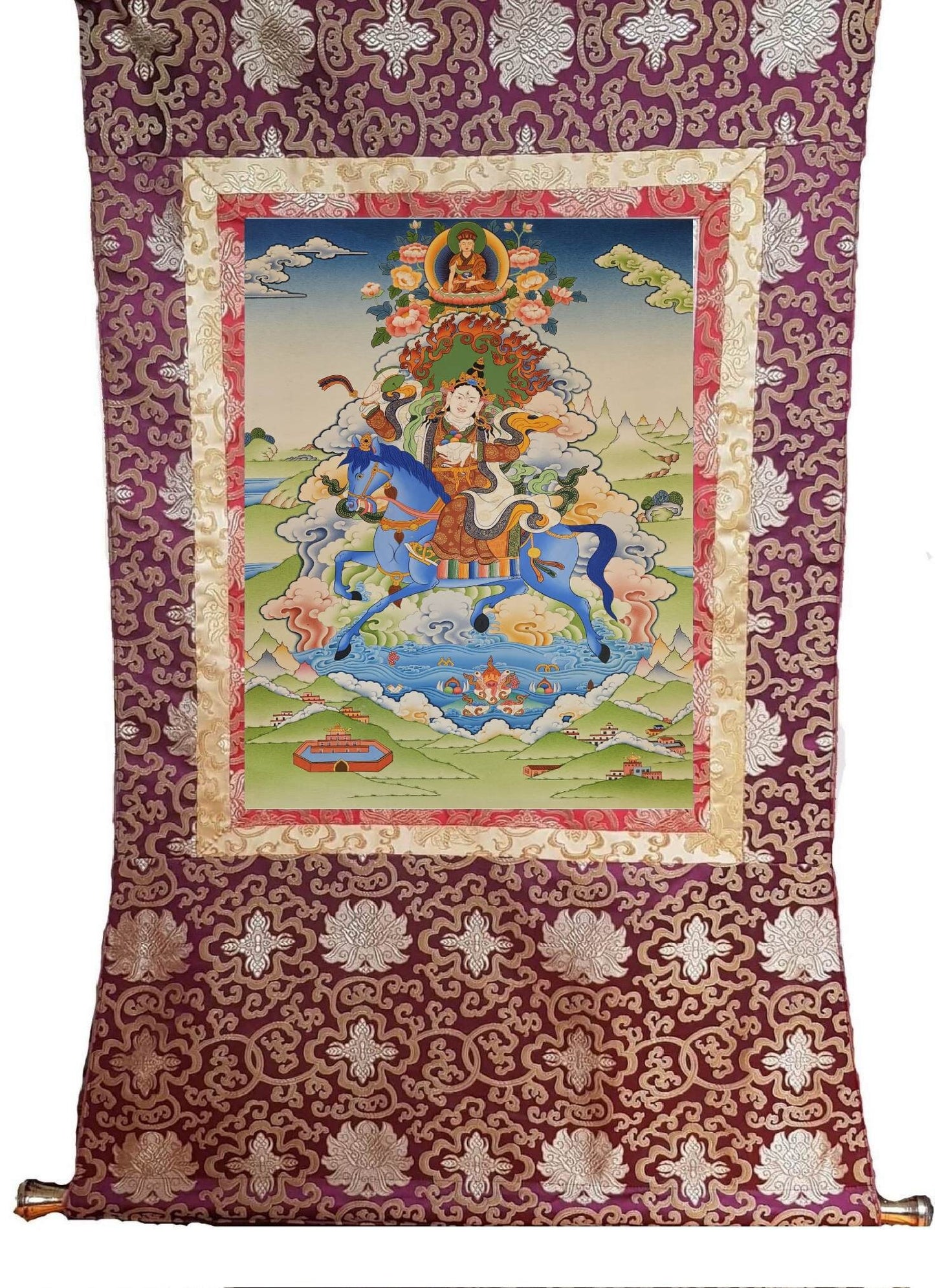 351. Achi Chokyi Drolma Thangka (Thanka). Free Brocade / Free Shipping.