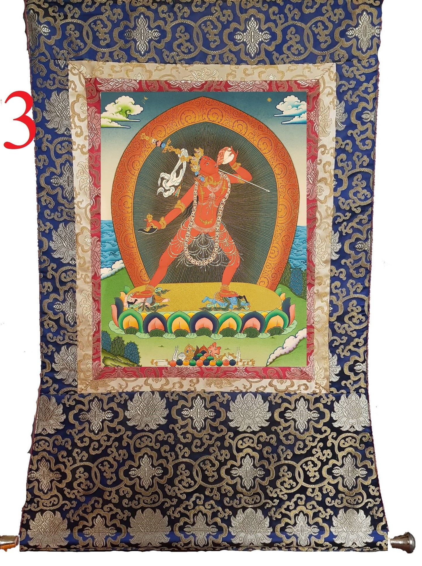 141. Vajrayogini Thangka (Thanka). Free Brocade / Free Shipping.