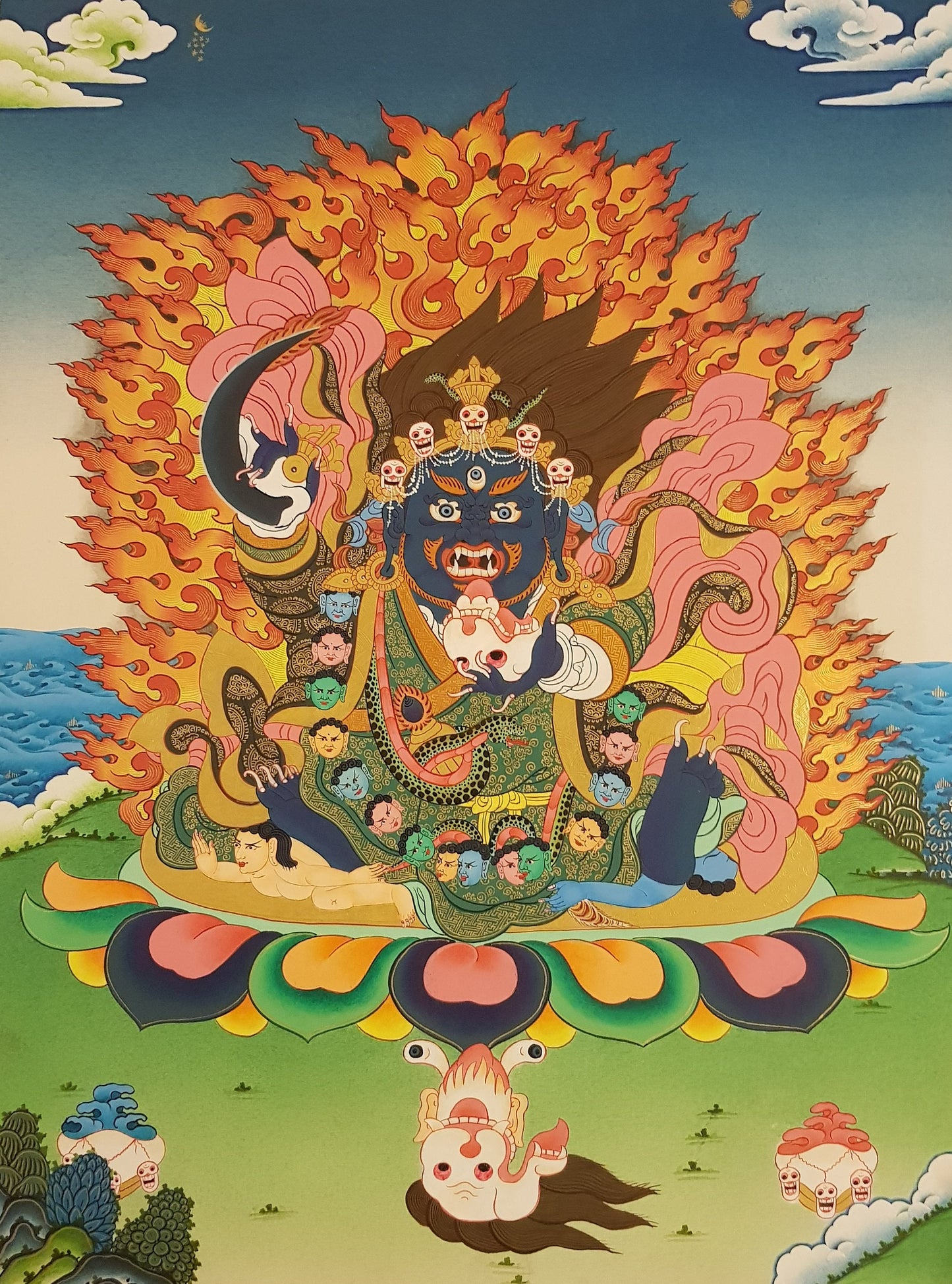 44. Dorje Bernagchen Thangka (Thanka). Free Brocade / Free Shipping.