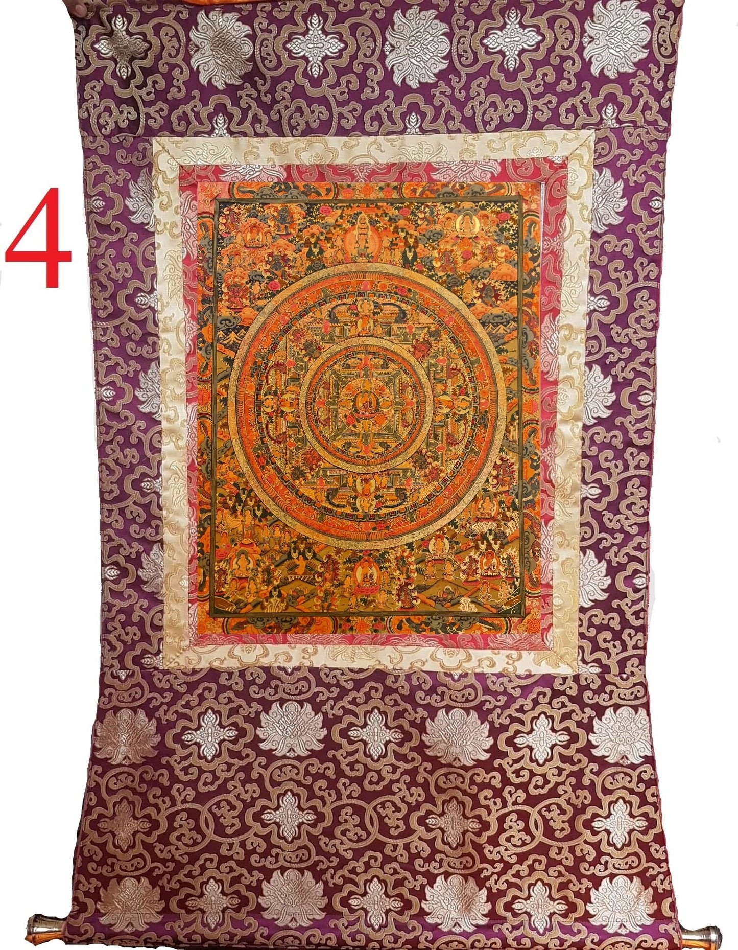 226. Buddha Mandala Thangka (Thanka). Free Brocade / Free Shipping.
