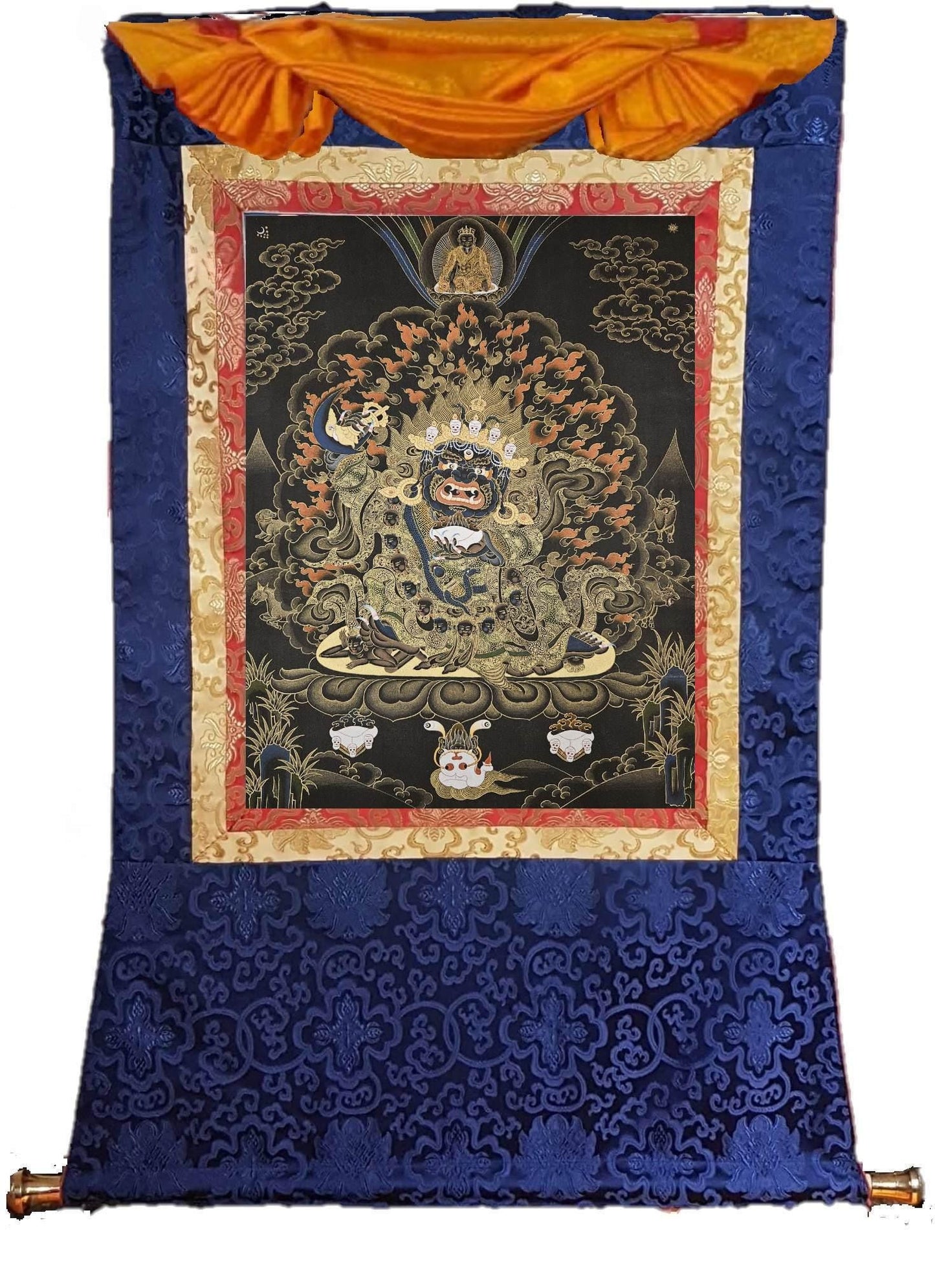 198. Dorje Bernagchen Thangka (Thanka). Free Brocade / Free Shipping.