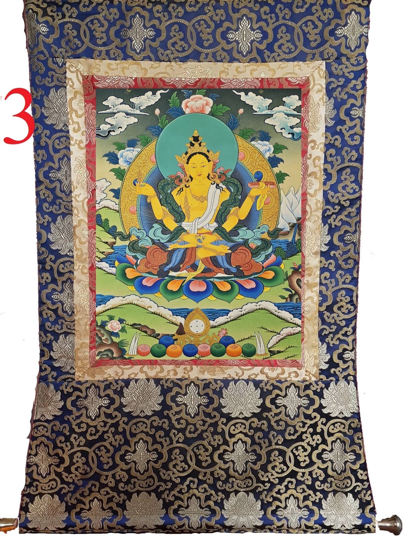 22. Prajnaparamita Thangka (Thanka). Free Brocade / Free Shipping.
