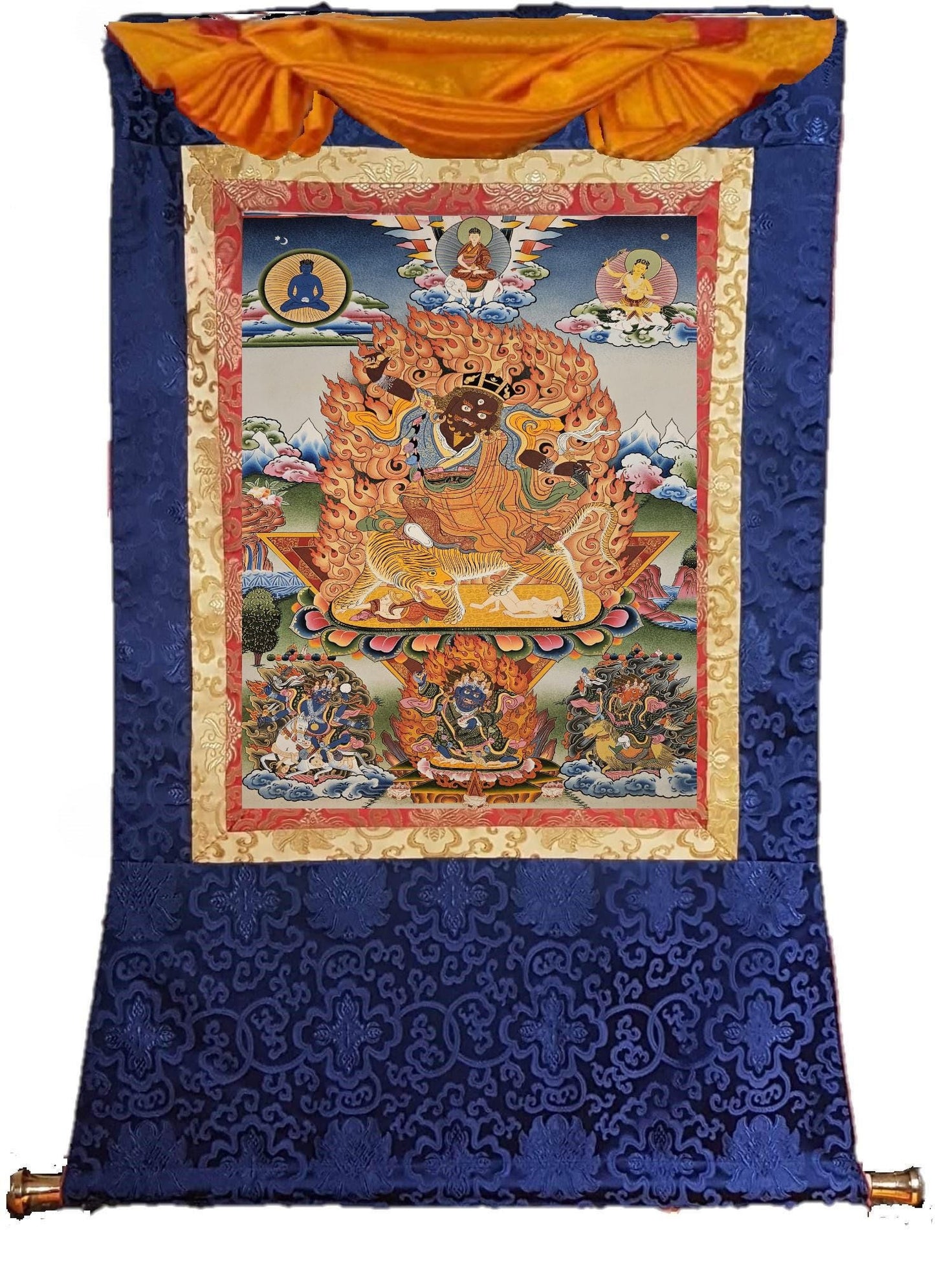 236. Karmapa Dorje Drollo Sadhana of Mahamudra Thangka (Thanka) with Free Brocade / Free Shipping.