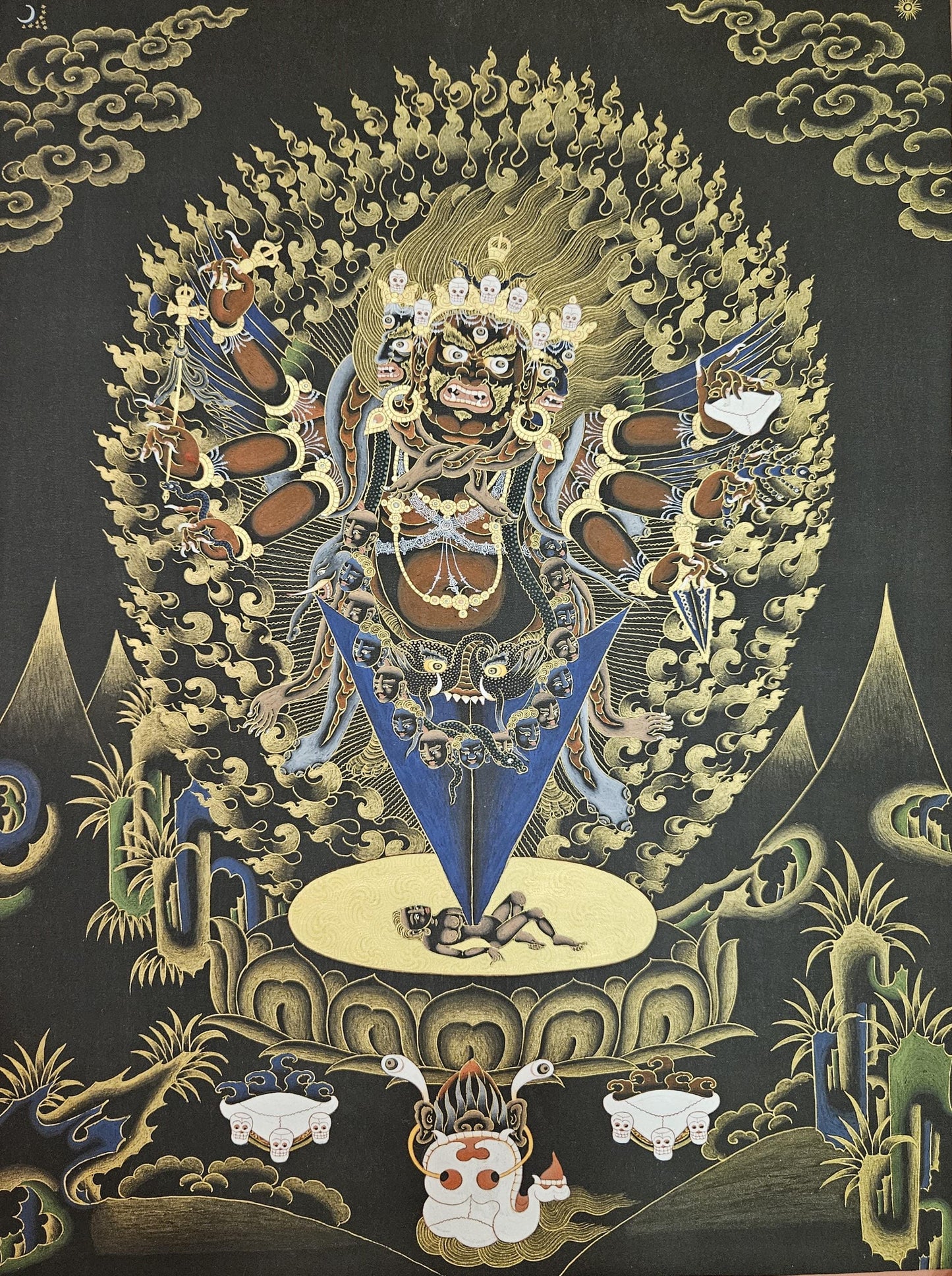 371. Guru Dragpur Thangka (Thanka) Painting. Free Brocade / Free Shipping.