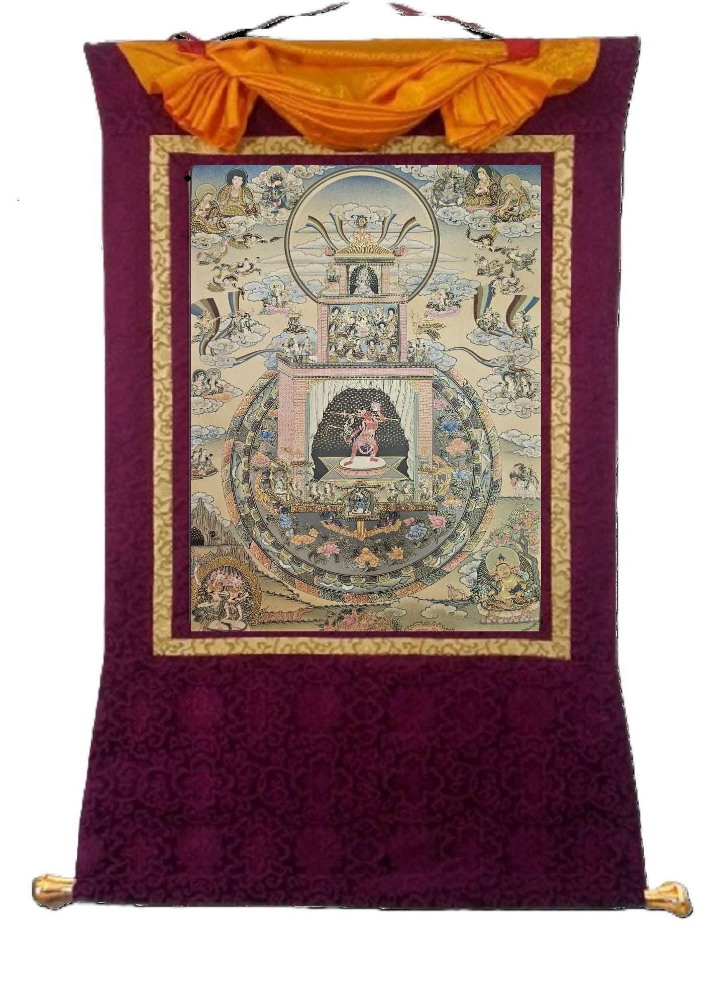 372. Vajrayogini Mandala Thangka (Thanka). Free Brocade / Free Shipping.
