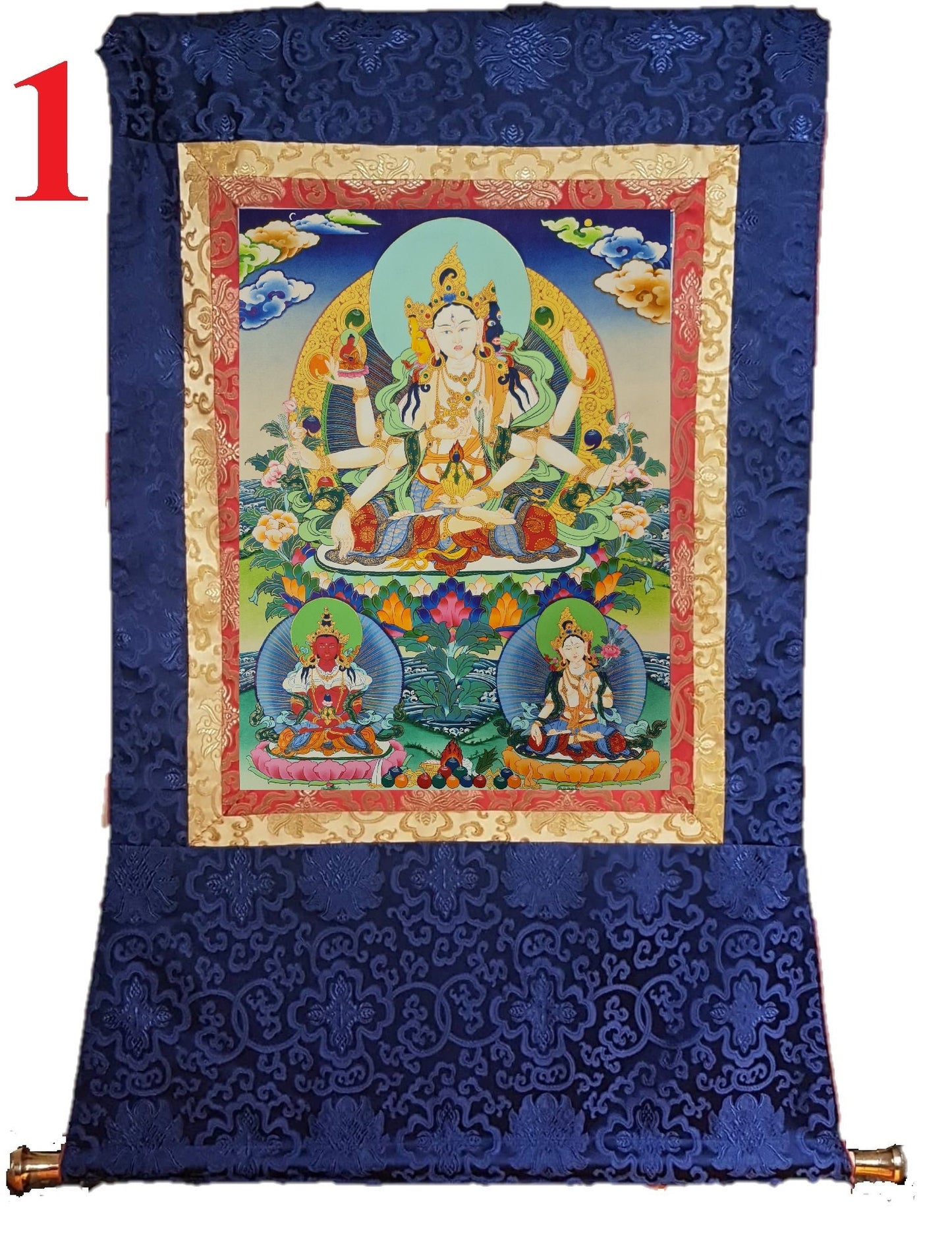 166. Namgyalma Thangka (Thanka). Free Brocade / Free Shipping.