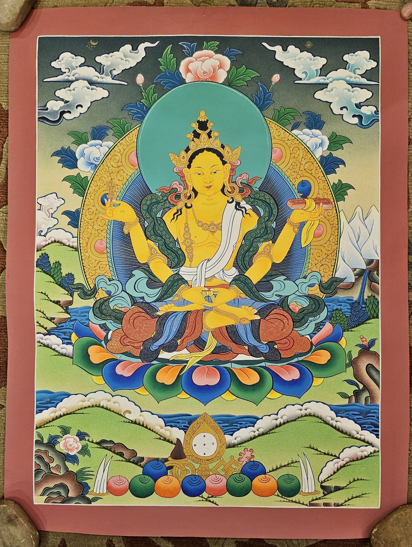 22. Prajnaparamita Thangka (Thanka). Free Brocade / Free Shipping.