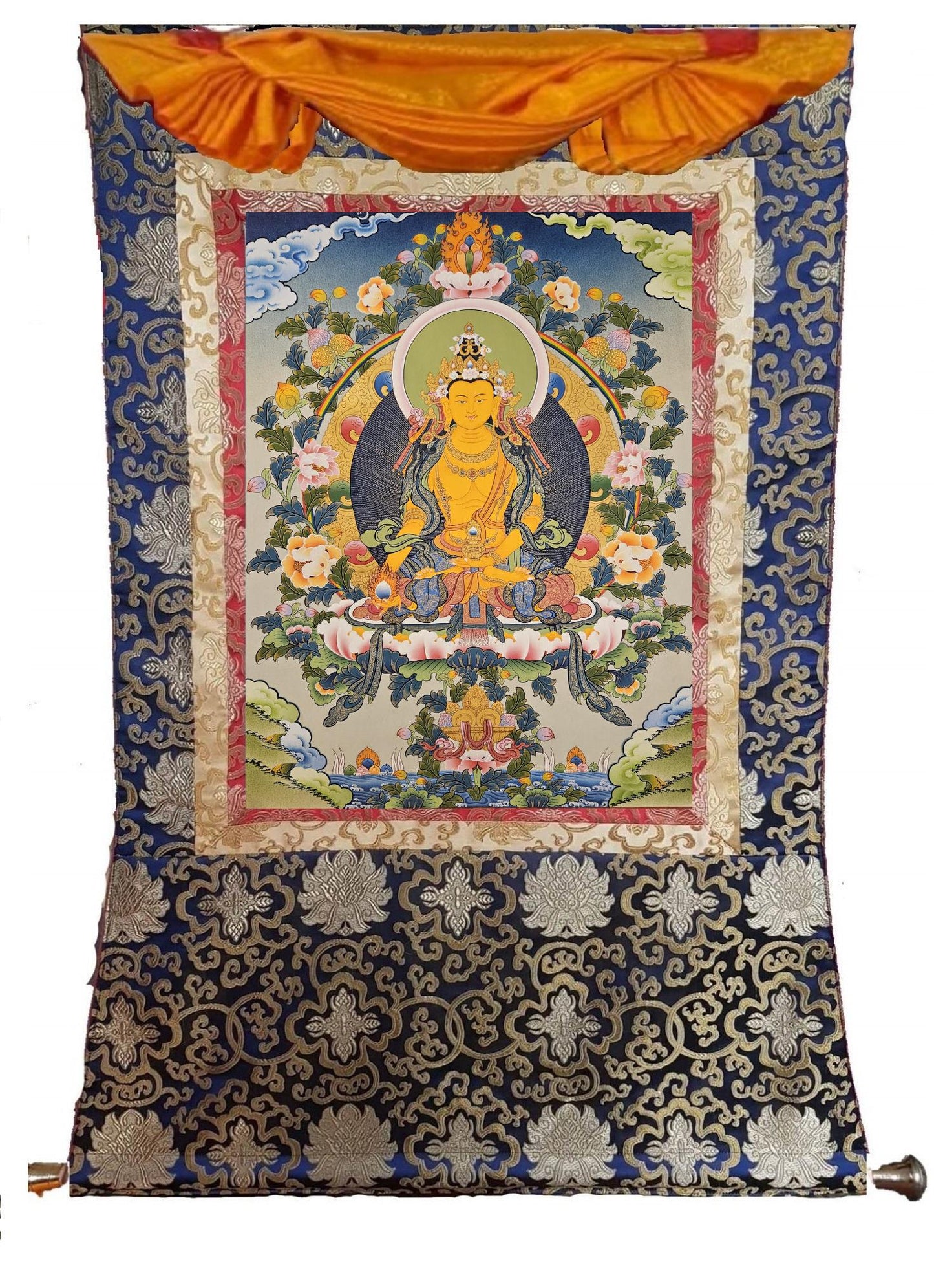 163. Ksitigarbha Sa-E Nyingpo (Sai Nyingpo) Thanka (Thangka). Free Brocade / Free Shipping.