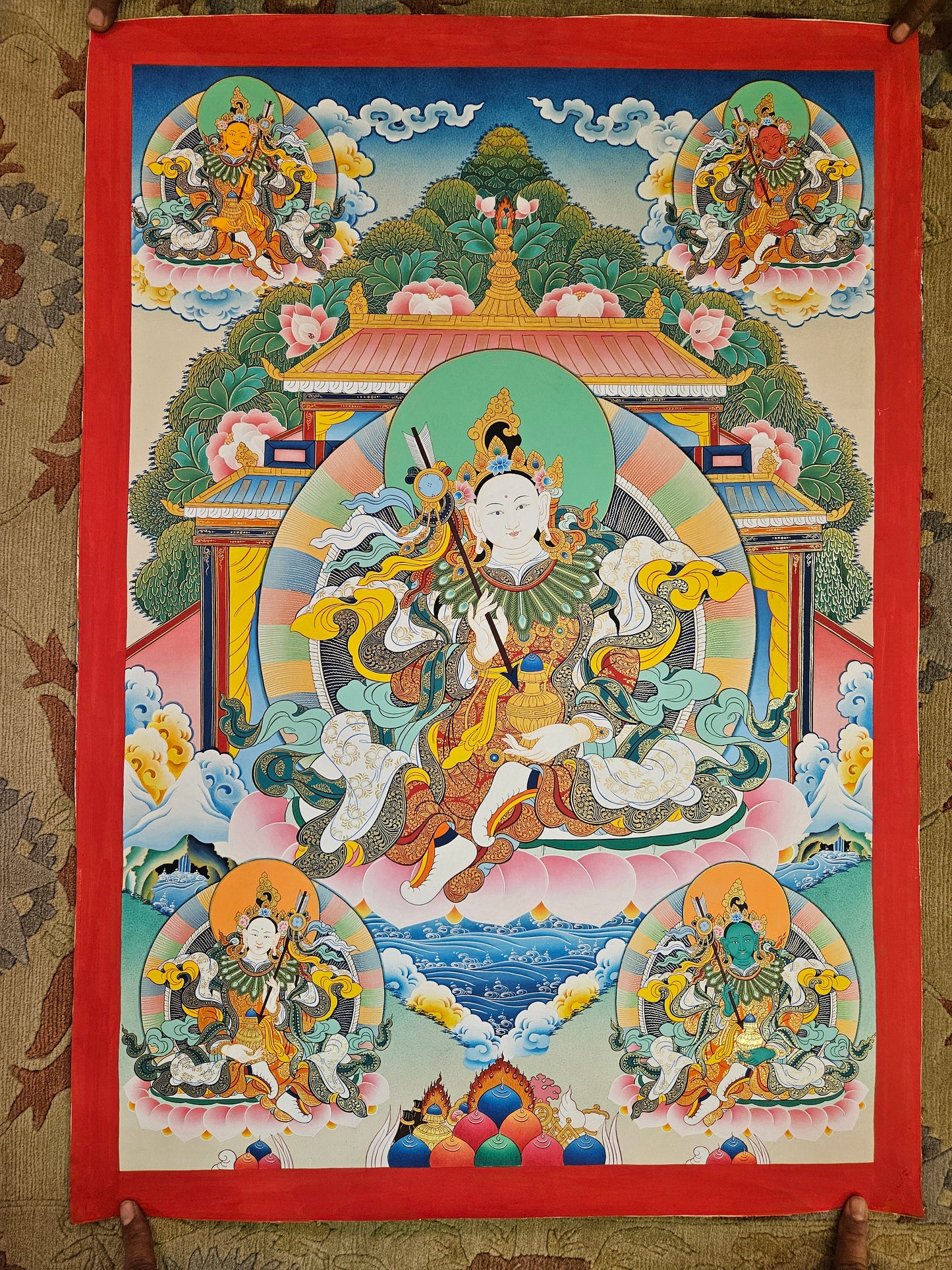 350. Dorje Yudronma Thangka (Thanka).  Free Brocade / Free Shipping.