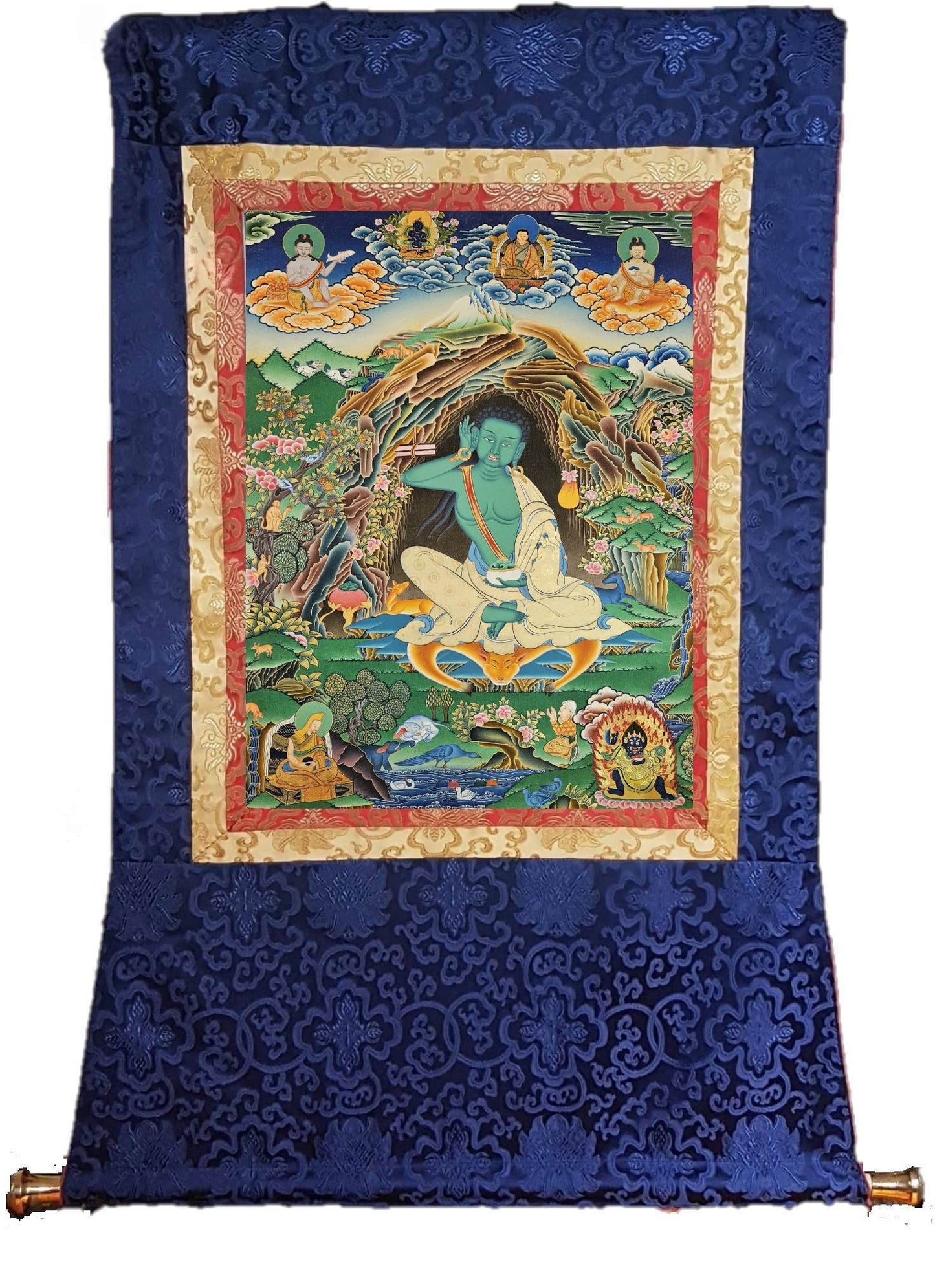323. Milarepa Thangka (Thanka). Free Brocade / Free Shipping.