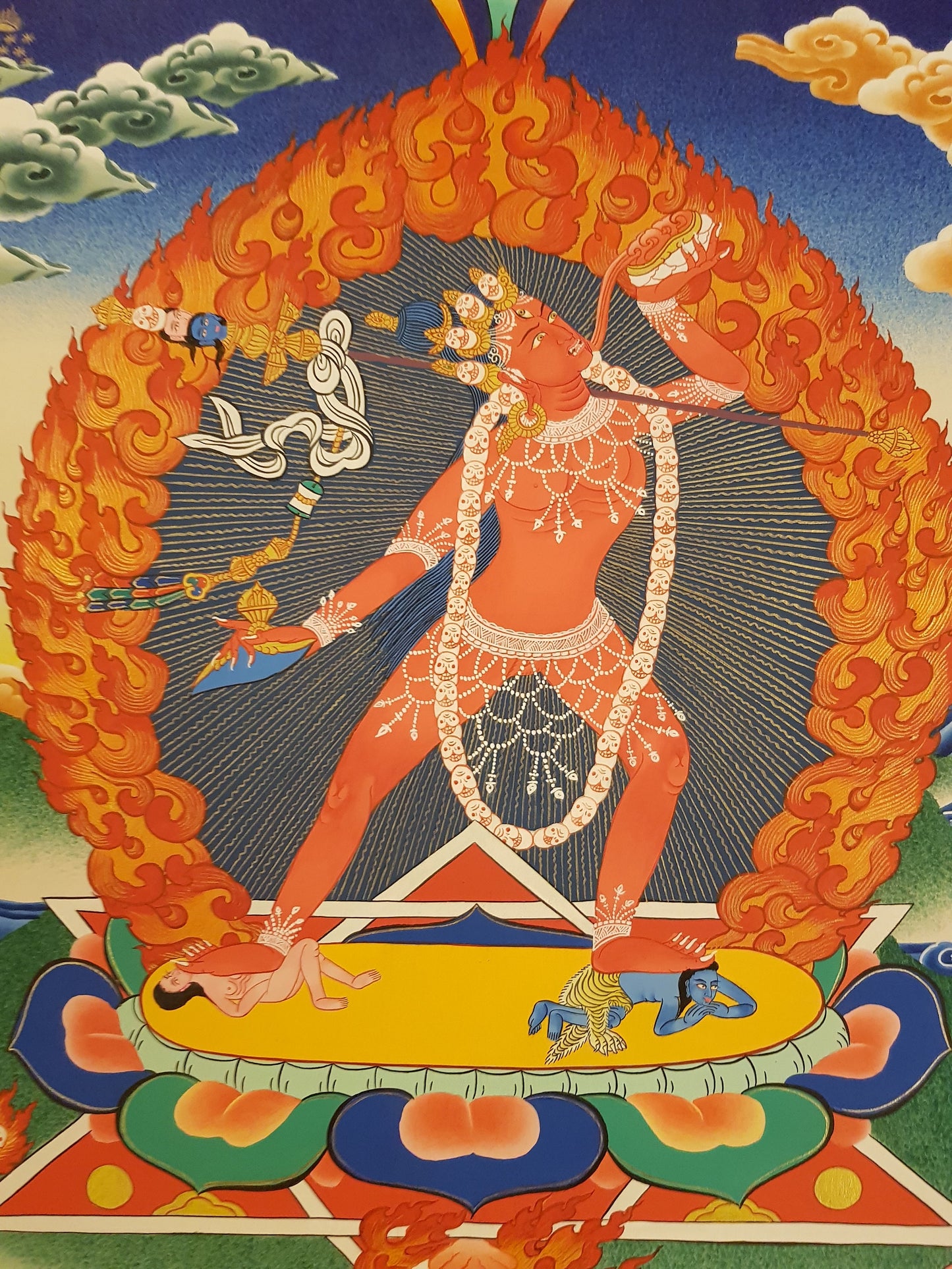140. Vajrayogini Thangka (Thanka). Free Brocade / Free Shipping.
