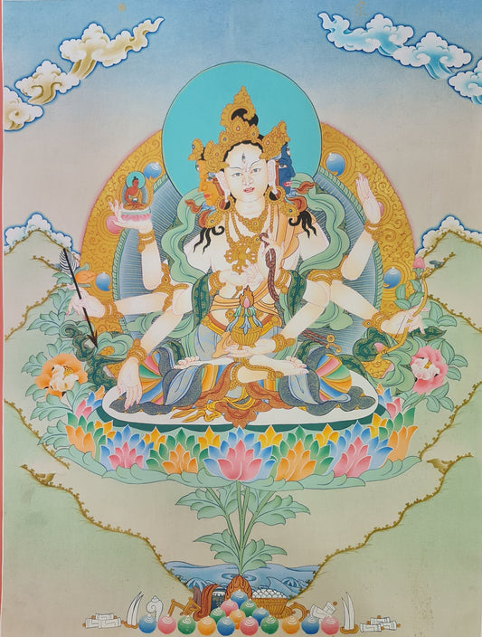 165. Namgyalma Thangka (Thanka).  Free Brocade / Free Shipping.
