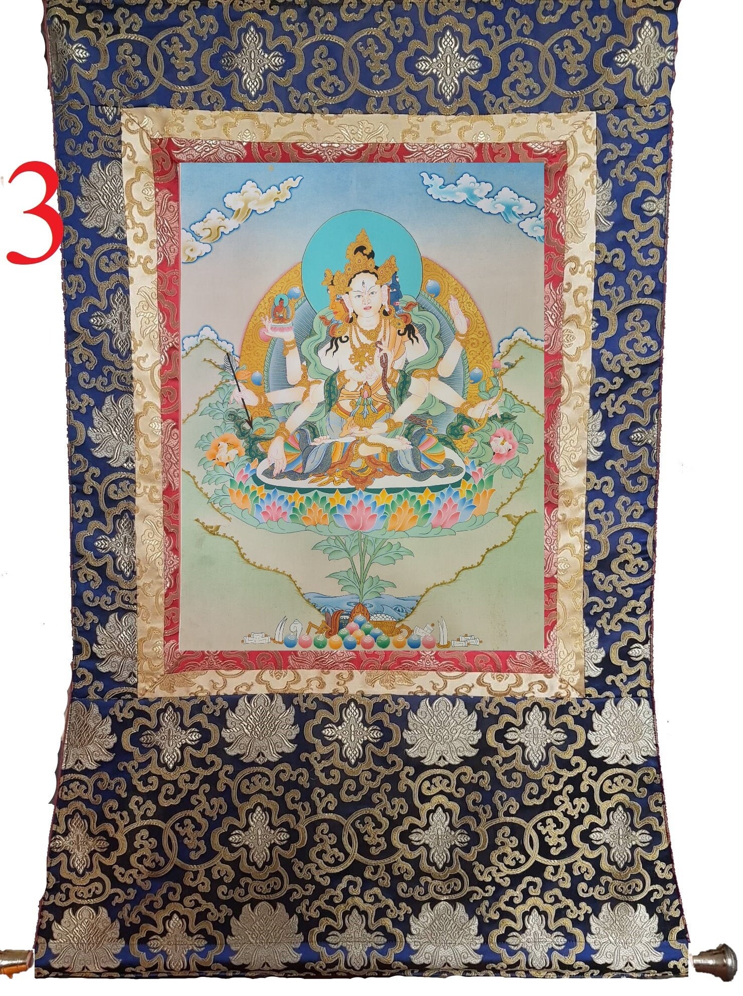 165. Namgyalma Thangka (Thanka).  Free Brocade / Free Shipping.