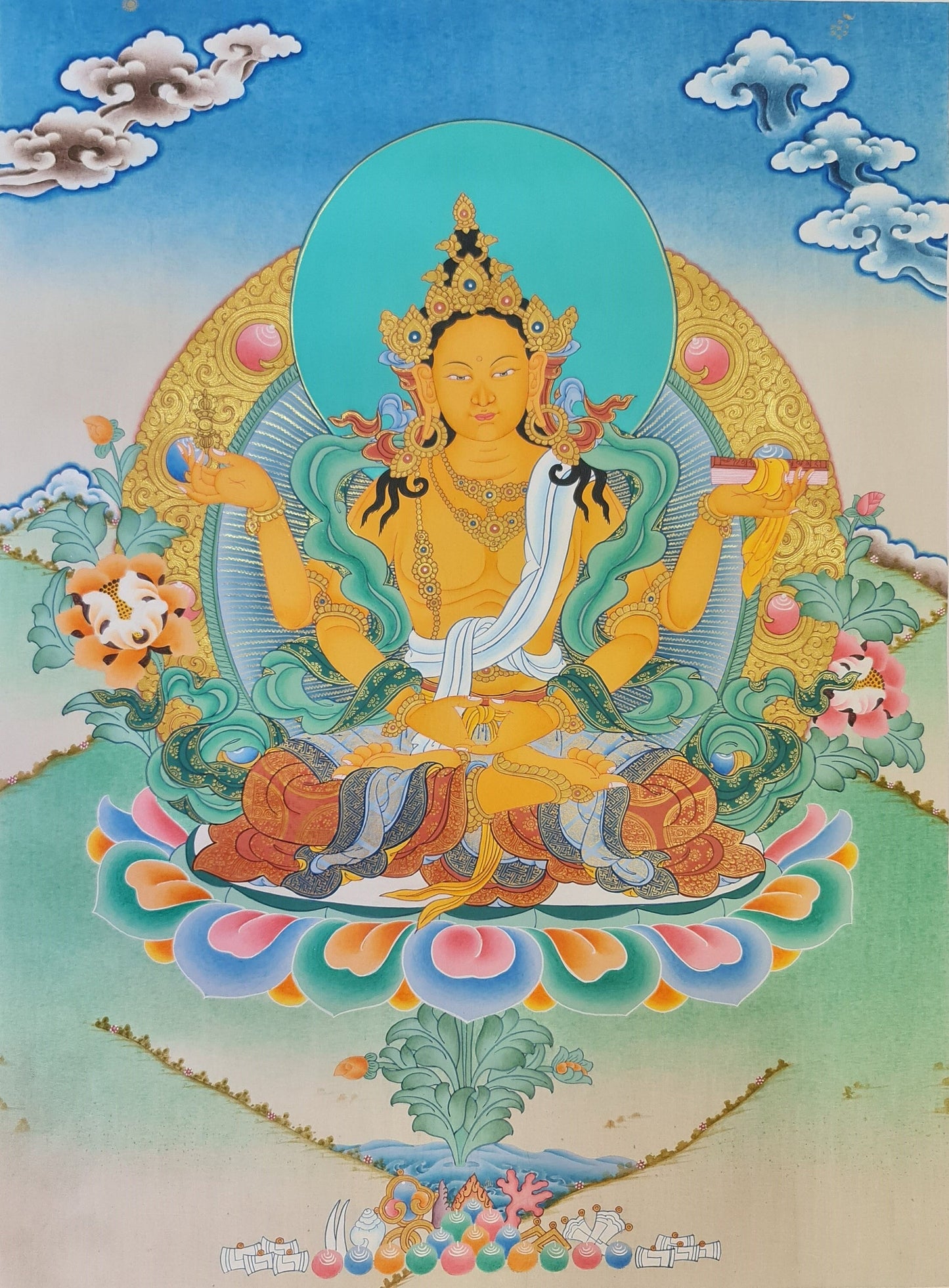 173. Prajnaparamita Thangka (Thanka). Free Brocade / Free Shipping.