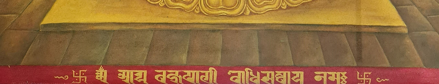 Vajrapani Thangka (Thanka) Newari Painting Paubha Oil Painting. Signed by the Artist.