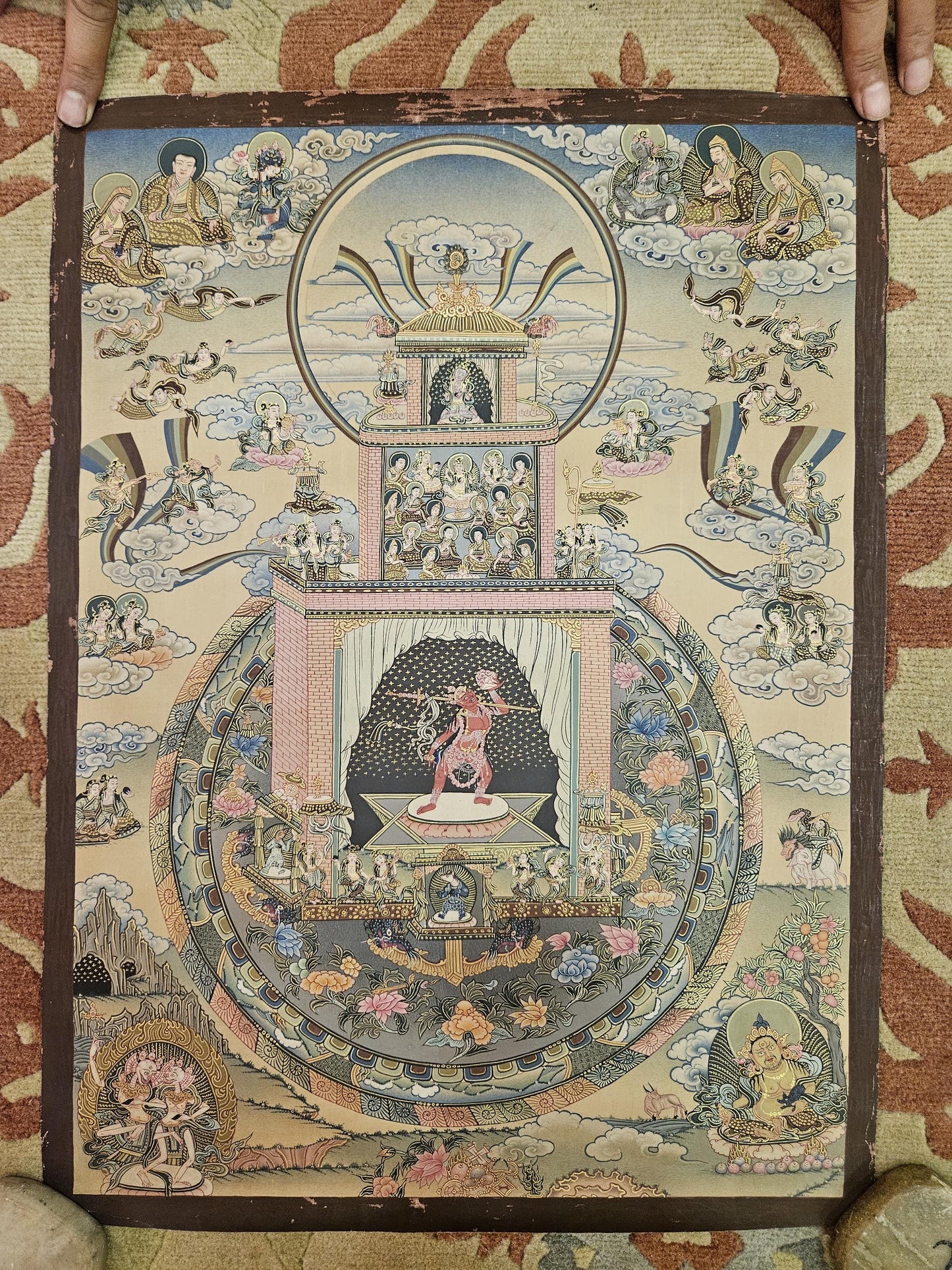 372. Vajrayogini Mandala Thangka (Thanka). Free Brocade / Free Shipping.
