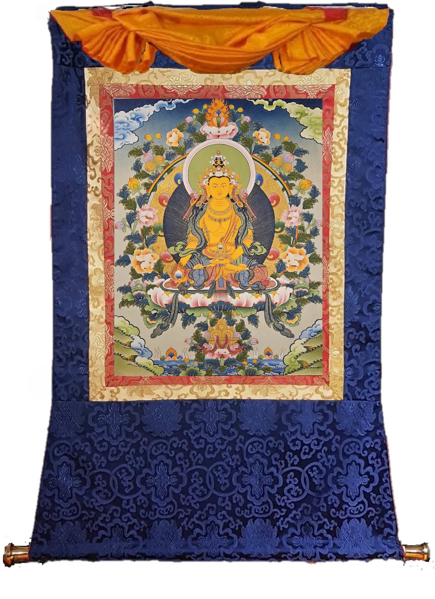 163. Ksitigarbha Sa-E Nyingpo (Sai Nyingpo) Thanka (Thangka). Free Brocade / Free Shipping.