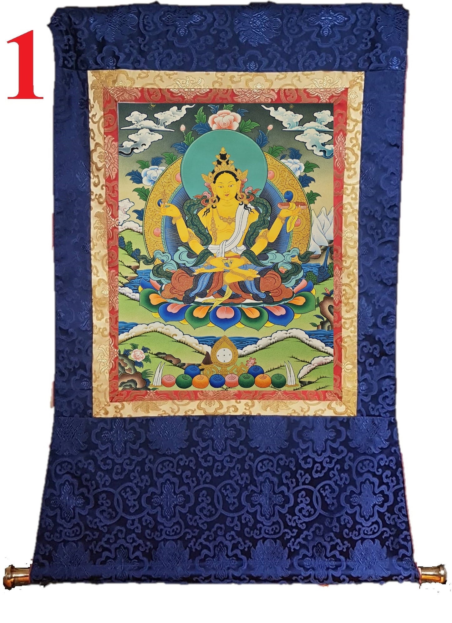 22. Prajnaparamita Thangka (Thanka). Free Brocade / Free Shipping.