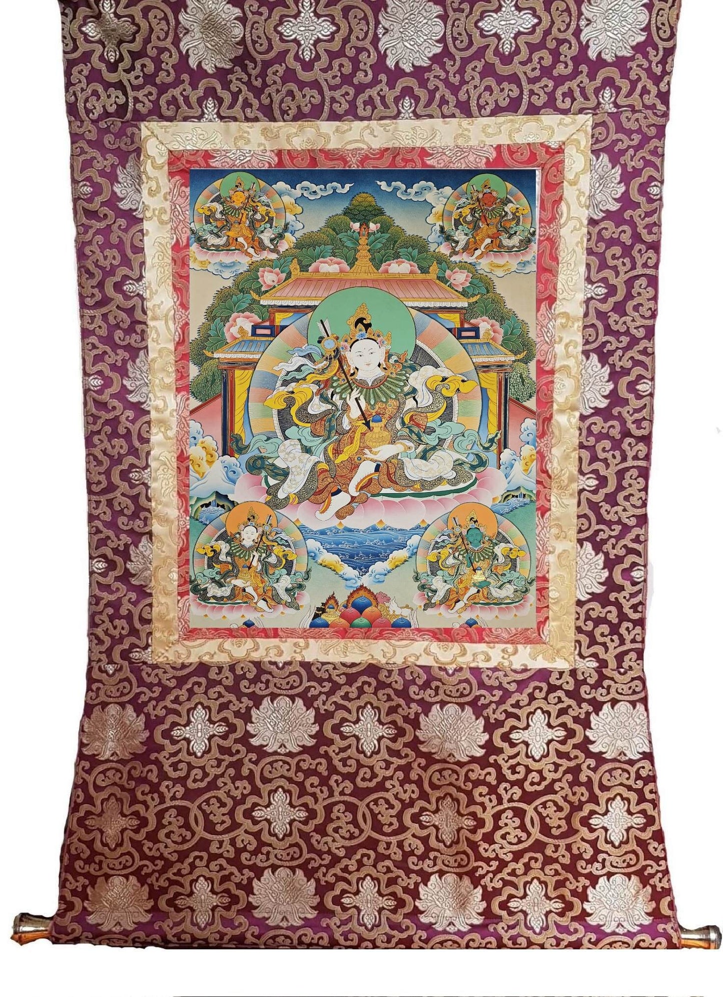 350. Dorje Yudronma Thangka (Thanka).  Free Brocade / Free Shipping.