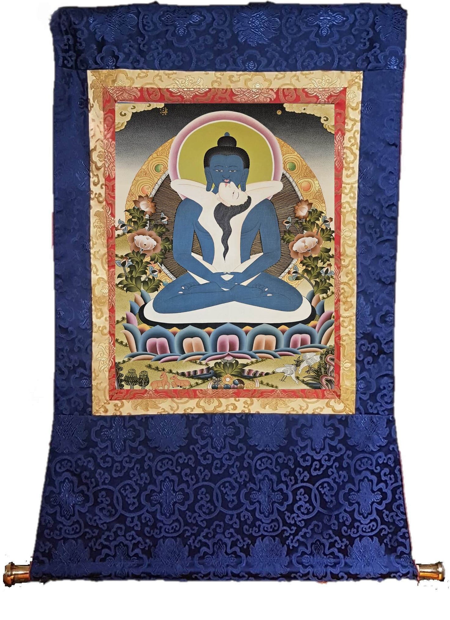 324. Samantabhadra Thangka (Thanka).  Free Brocade / Free Shipping.